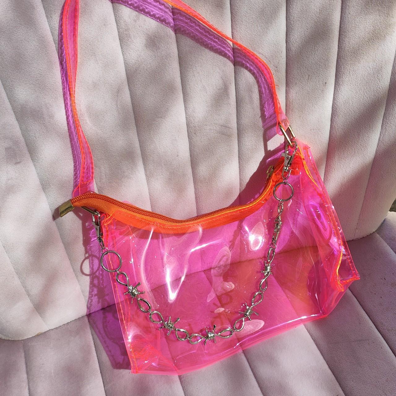 Dollskill Pink Clear See Through Barbed Wire Chain... Depop
