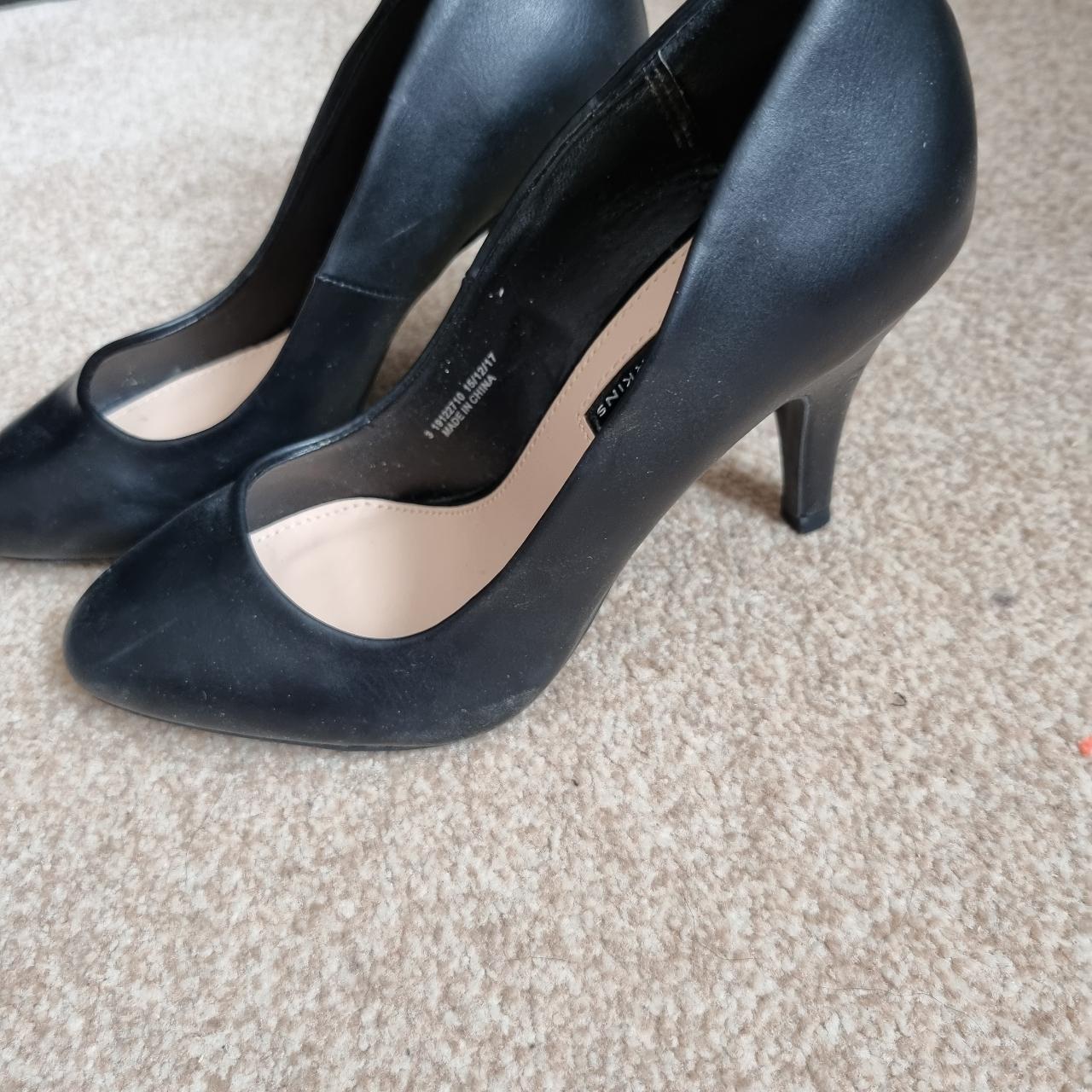 Black Court Shoes Size 3 3.5in Stiletto Heels by... - Depop