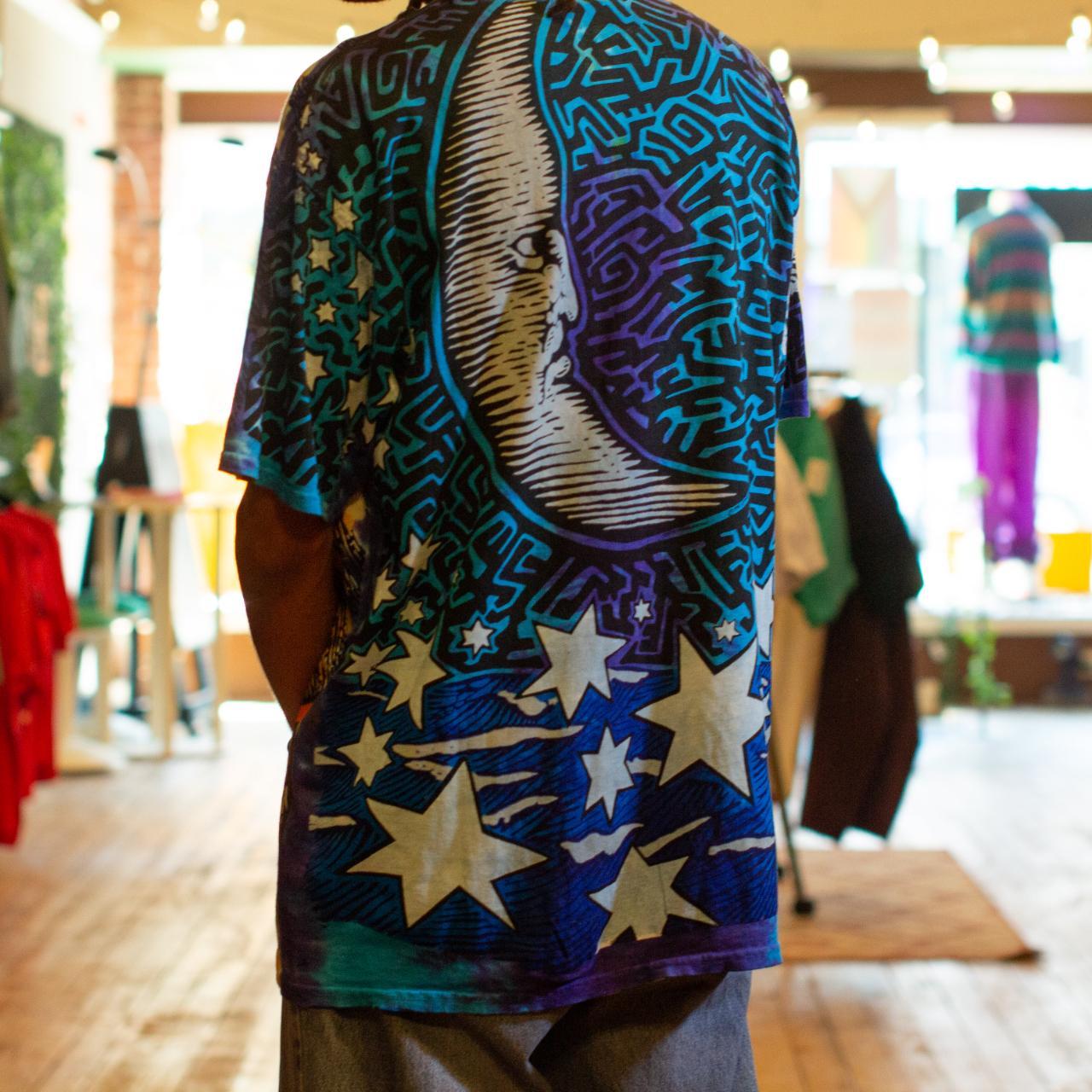 1992 Liquid Blue All Over Print Sun and Moon by | Depop