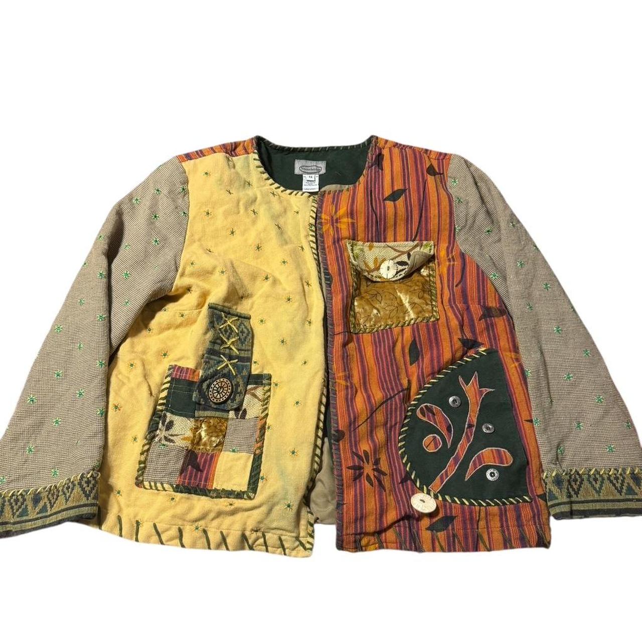 Women's Jacket - Multi/Tan - XL – Patchwork jacke… - image 2