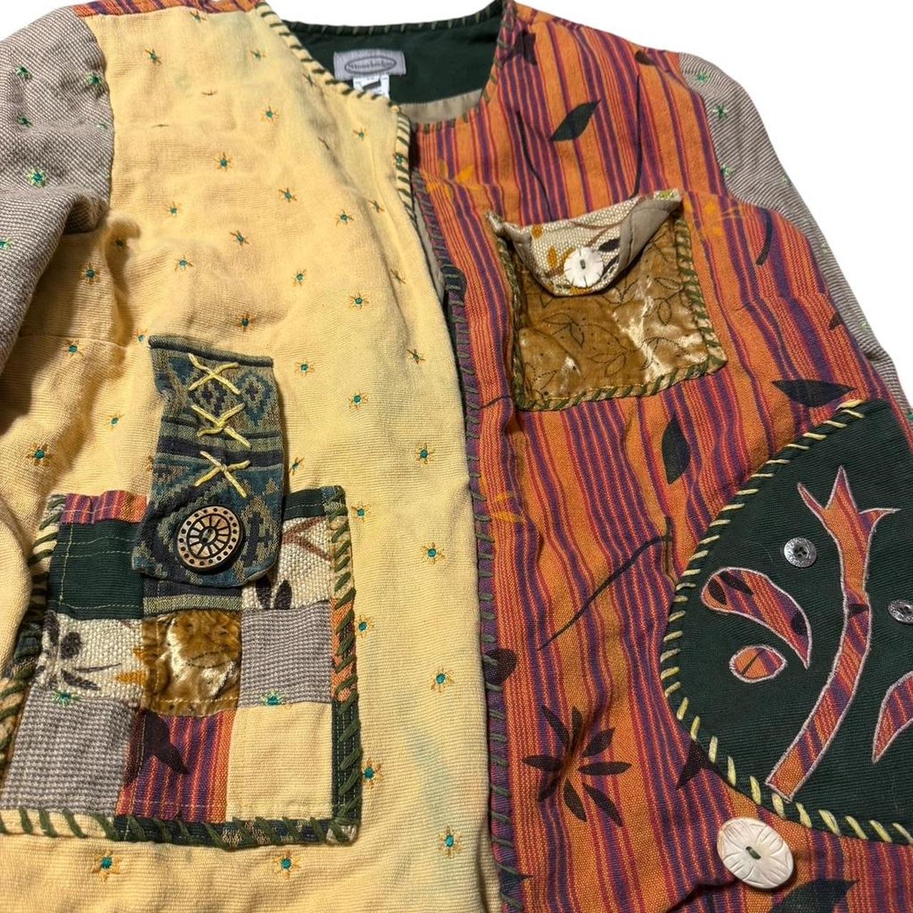 Women's Jacket - Multi/Tan - XL – Patchwork jacke… - image 1