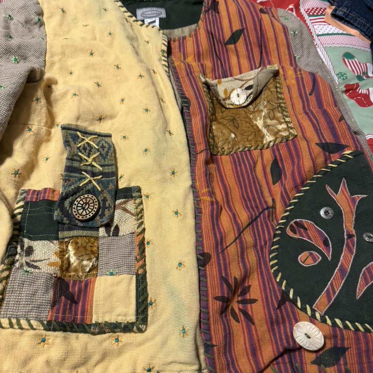 Women's Jacket - Multi/Tan - XL – Patchwork jacke… - image 7