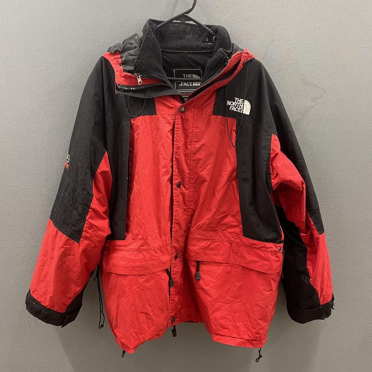 The North Face Men's Black and Red Jacket | Depop