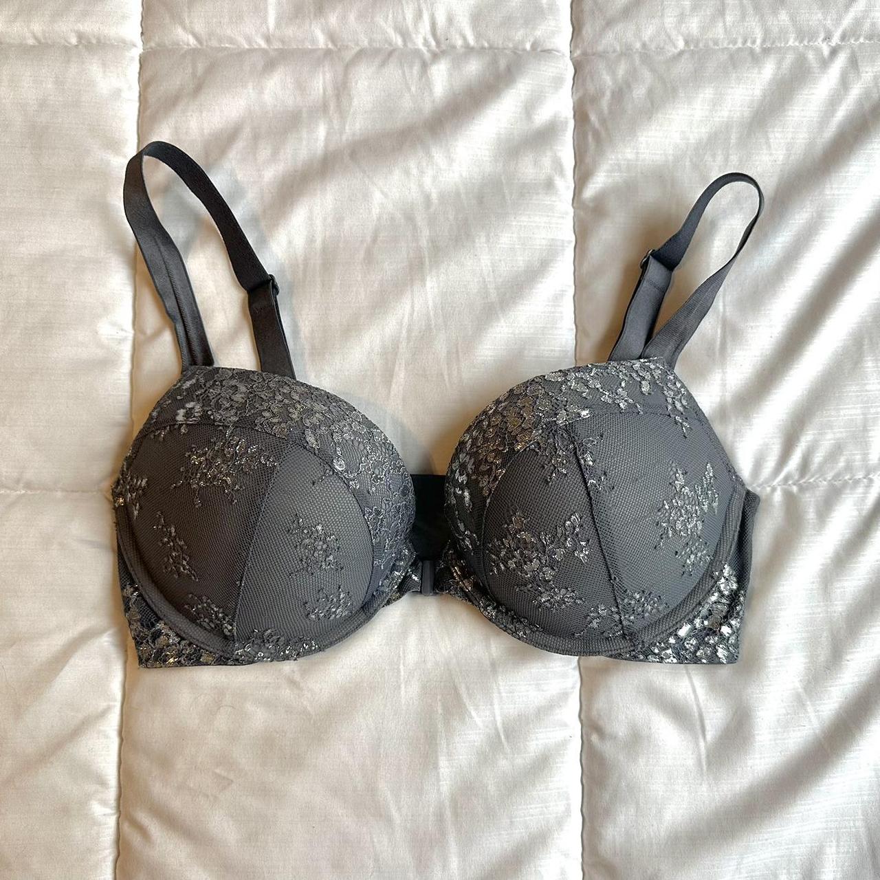 Victoria’s Secret slate grey and metallic silver... - Depop