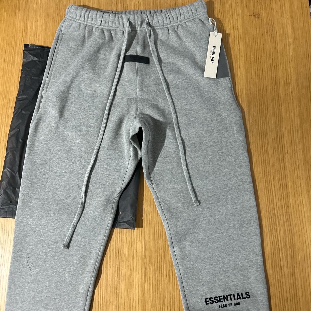 Essentials SS22 FOG Joggers - Dark Oatmeal / Grey... - Depop