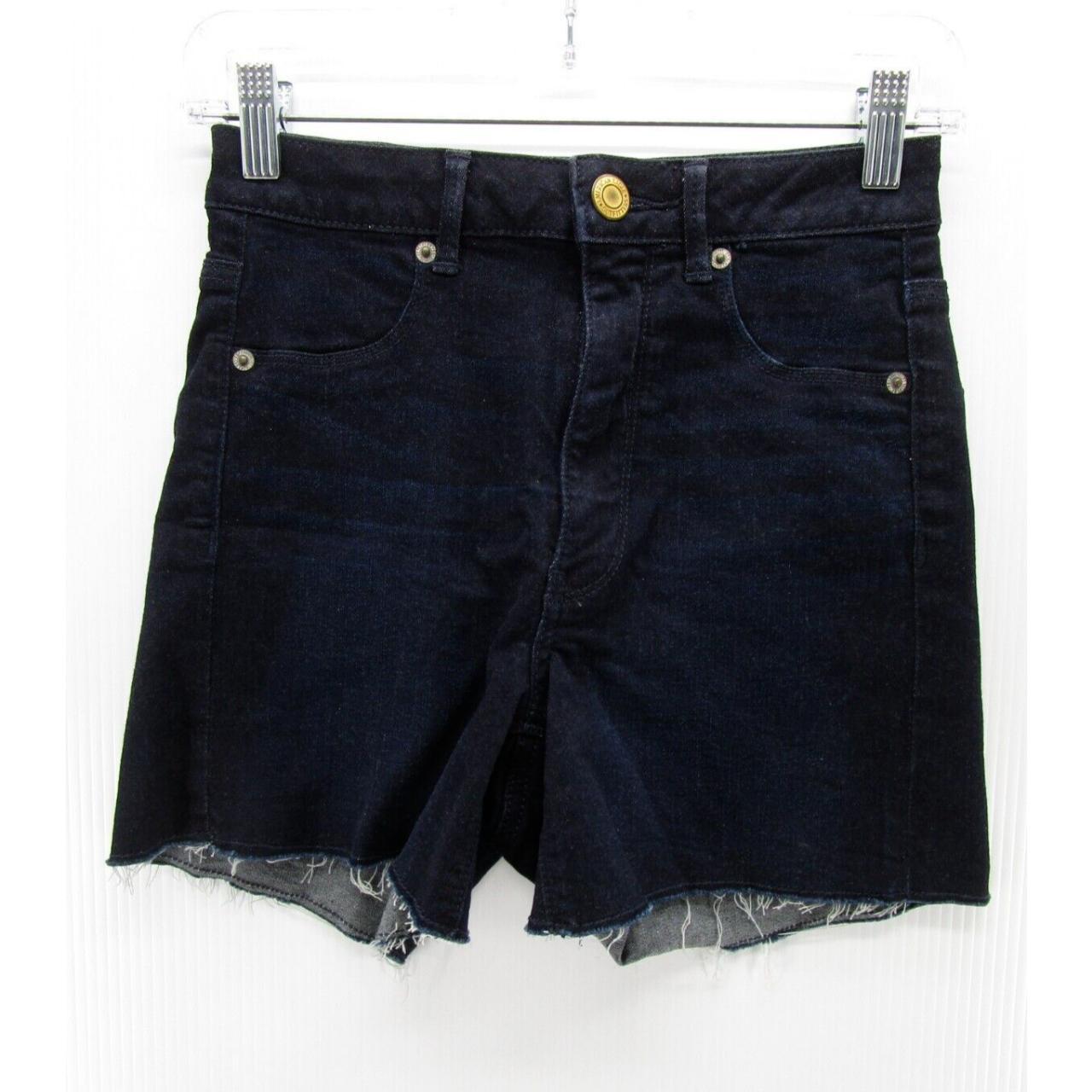 American Eagle Outfitters, Shorts, American Eagle Super Stretch High Rise  Dark Wash Jean Shorts