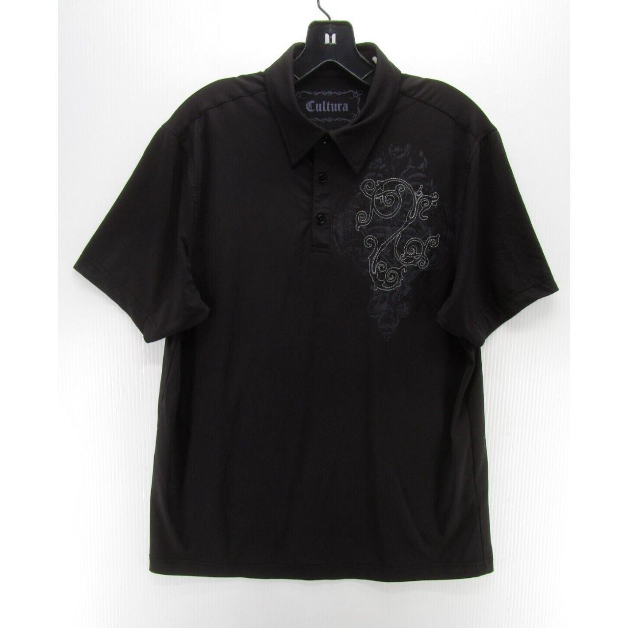 Cultura Men's Black Polo-shirts