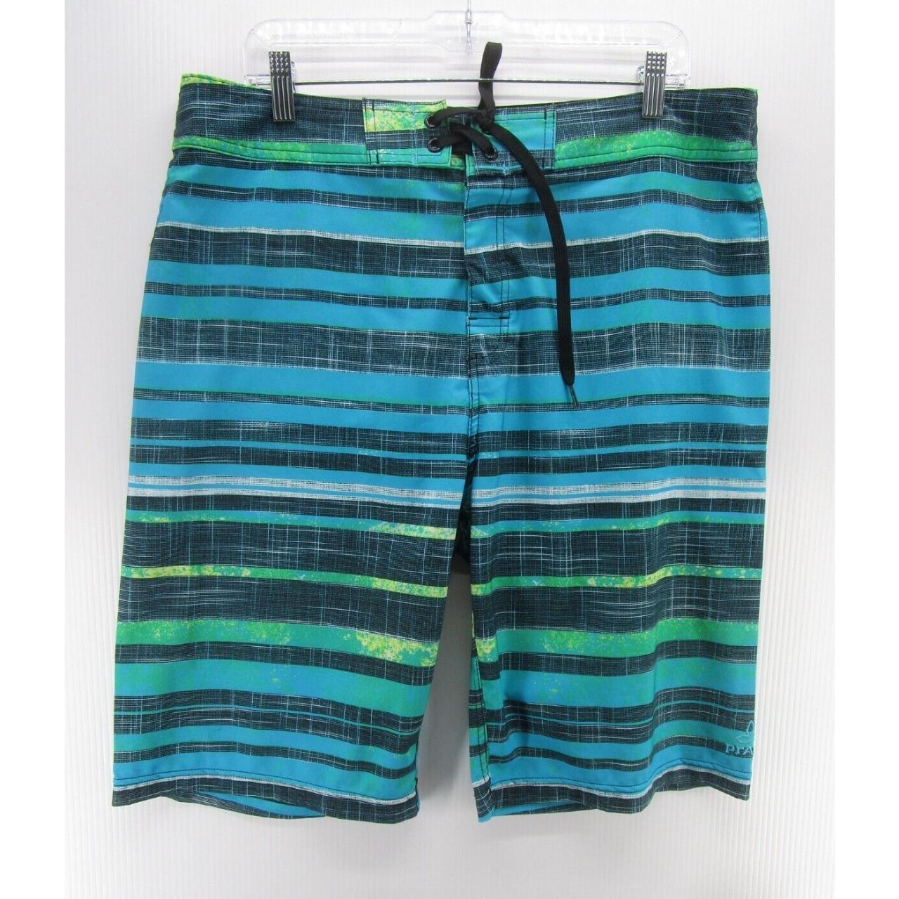 Prana Swim Trunks Men 36 Blue Board Shorts UPF50 Depop