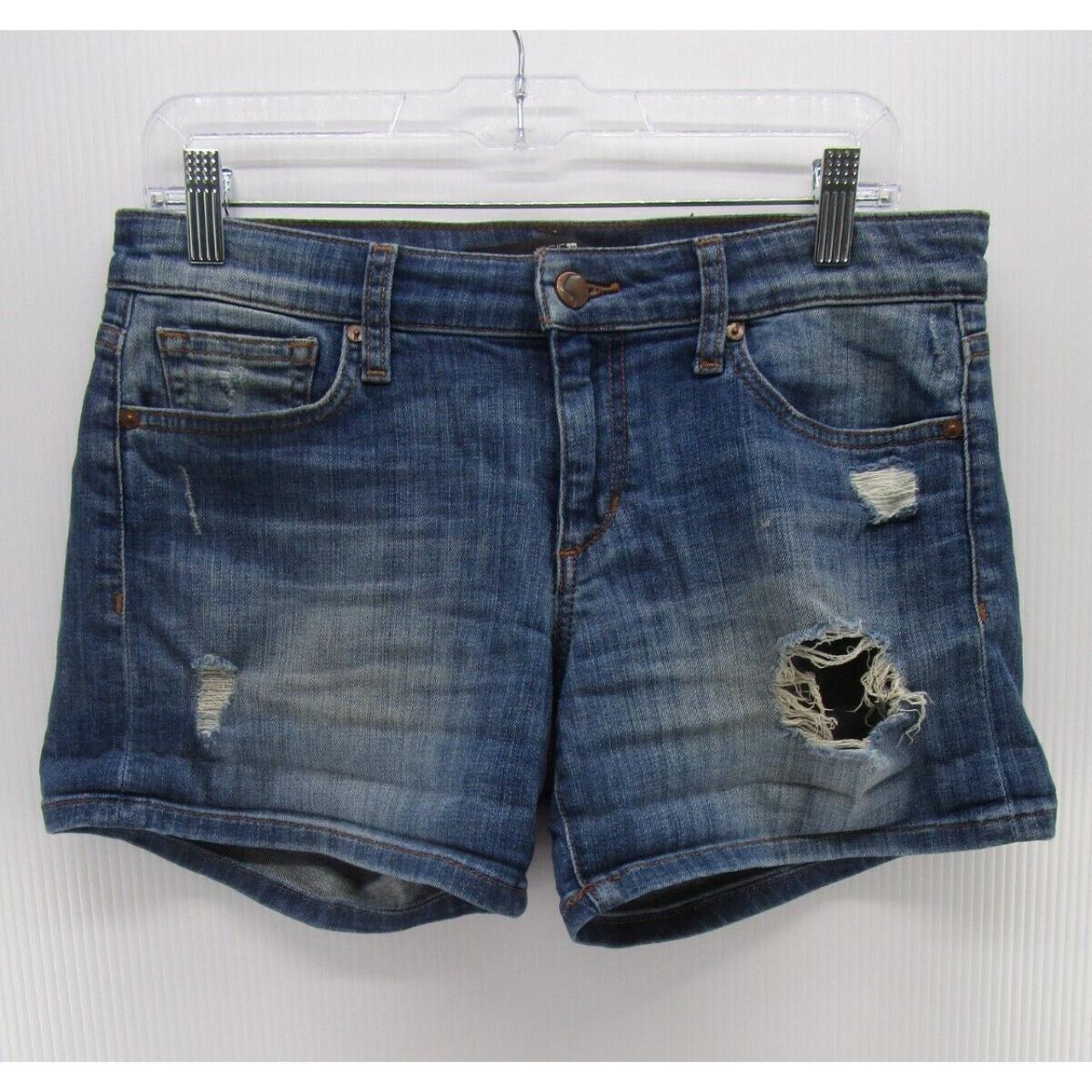 Joes Jeans Shorts Women 27 Blue Cut Off Denim Ripped. Depop