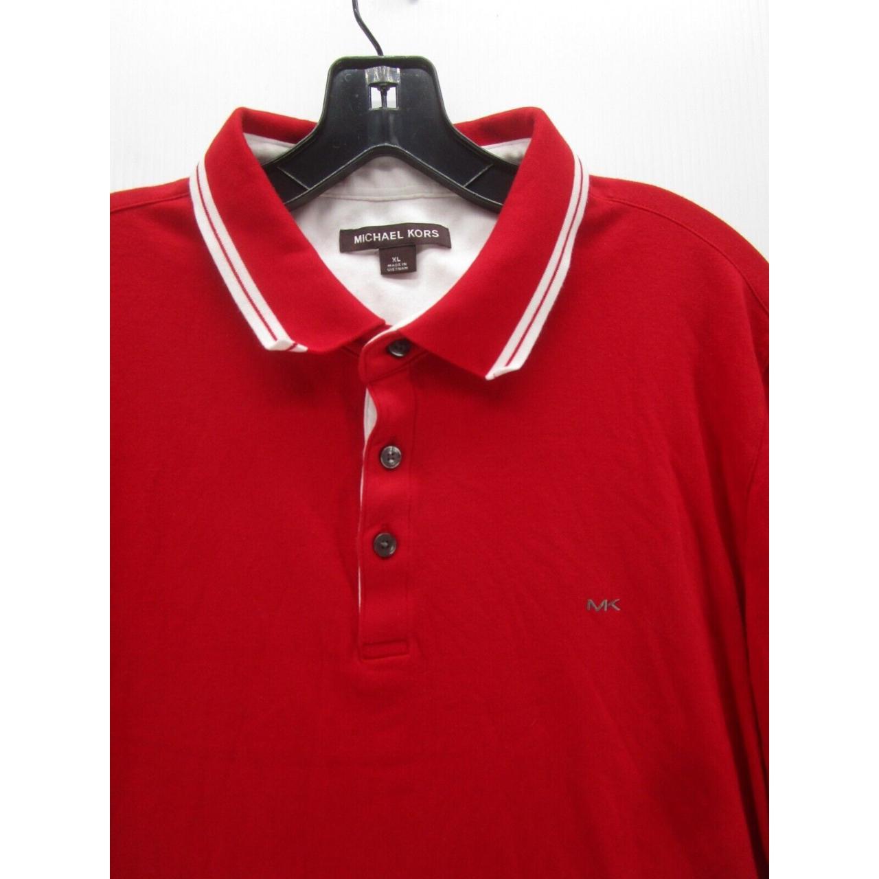 Michael Kors Polo Shirt Men XL Red Golf Pullover. Depop