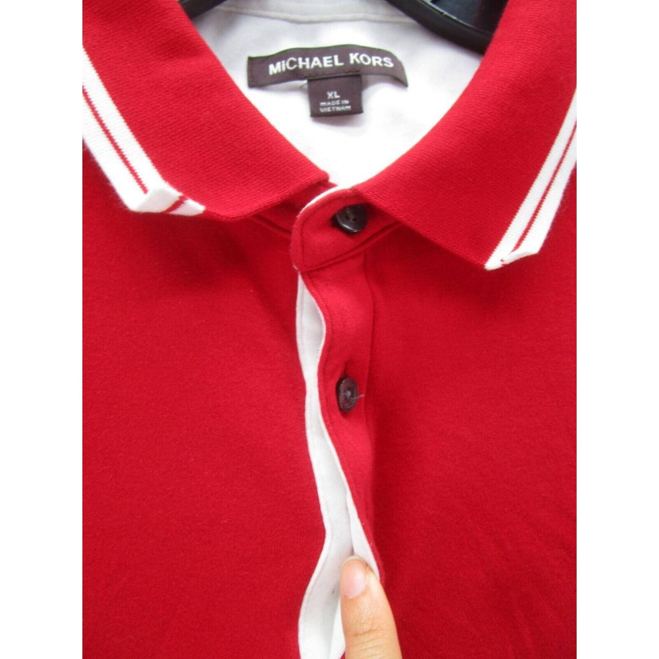 Michael Kors Polo Shirt Men XL Red Golf Pullover. Depop