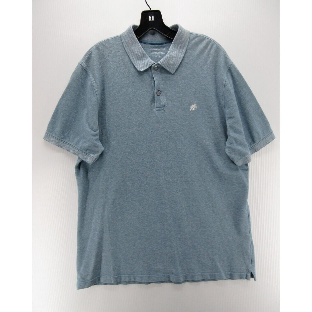 Banana Republic Polo Shirt Men XL Blue Pullover Golf