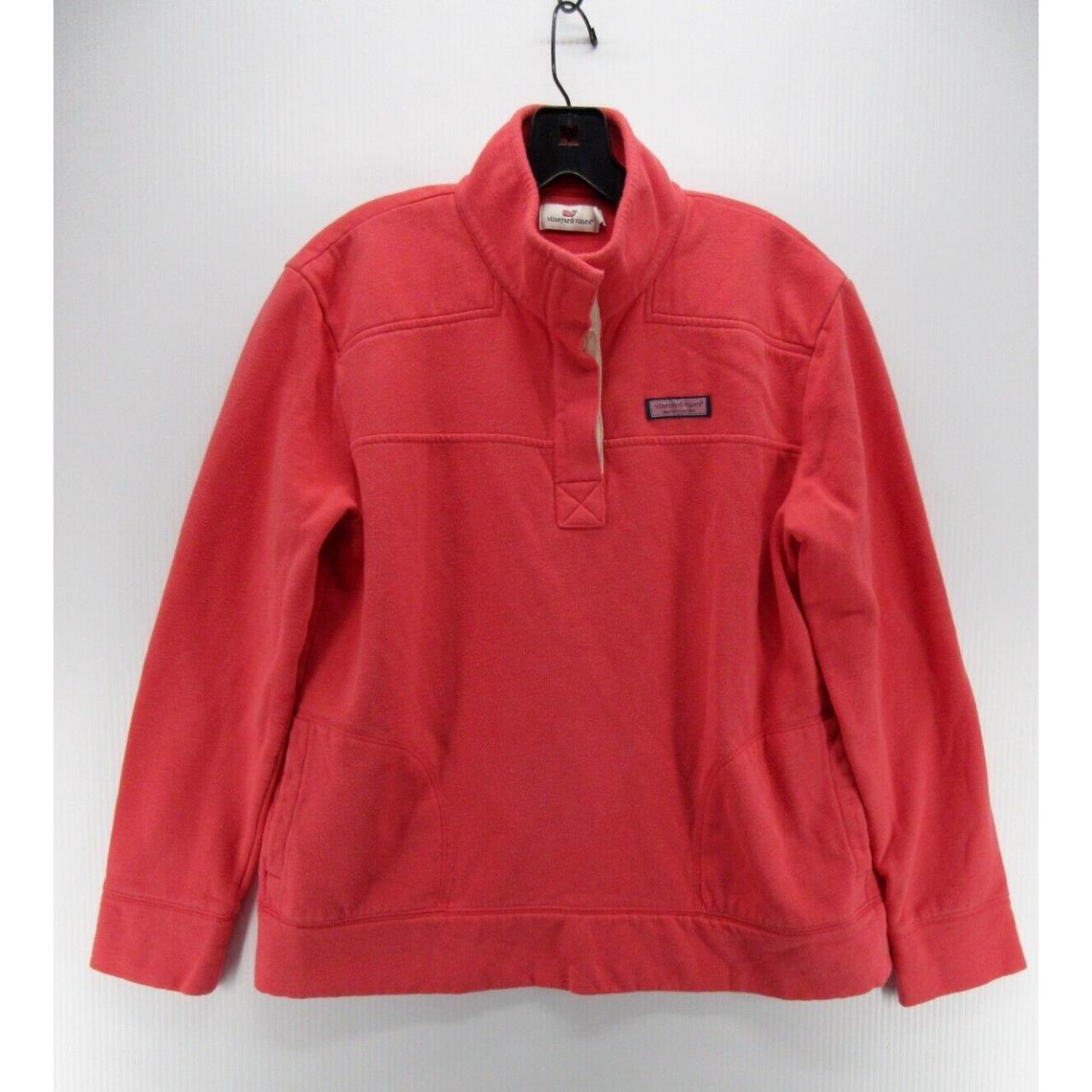 Vineyard Vines Red Fleece Pullover Sweatshirt Men's Medium Jacket Excellent