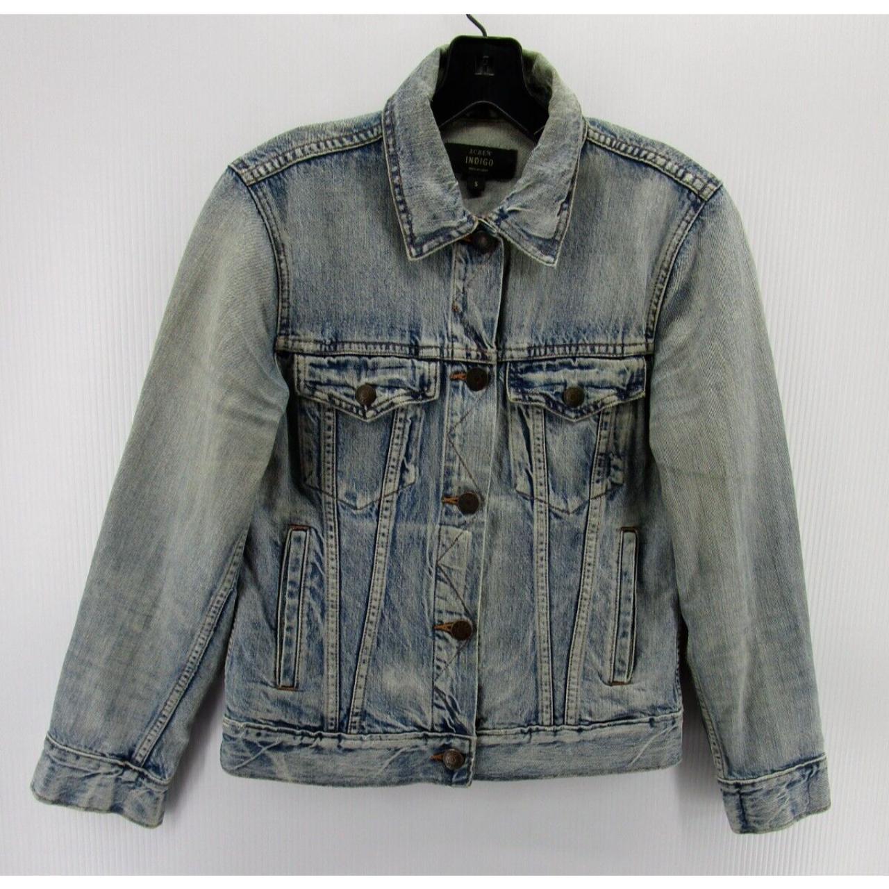 J Crew Jacket Women Small Blue Indigo Trucker Denim