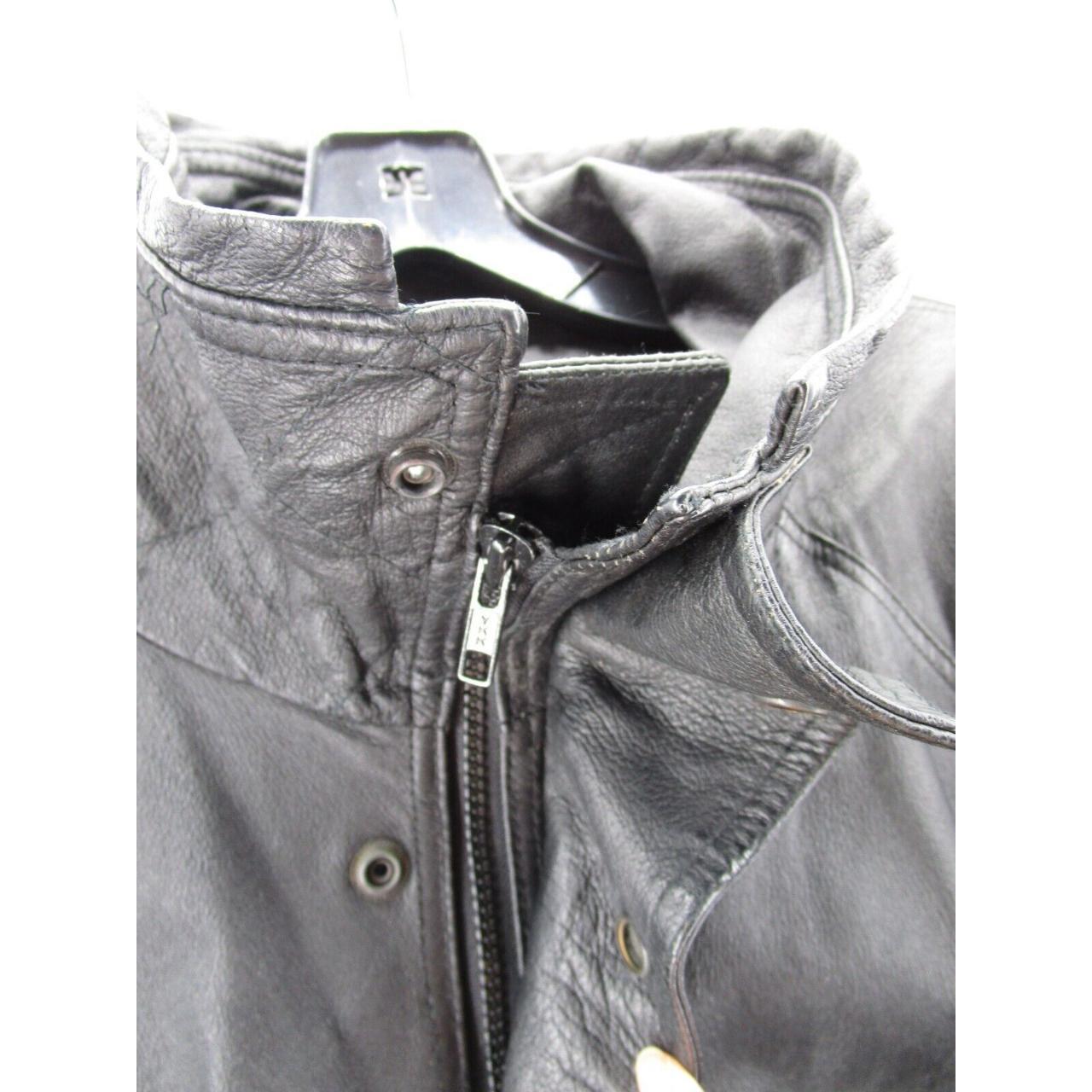 John Ashford Jacket Mens 2XLarge Black Leather Zip Lined