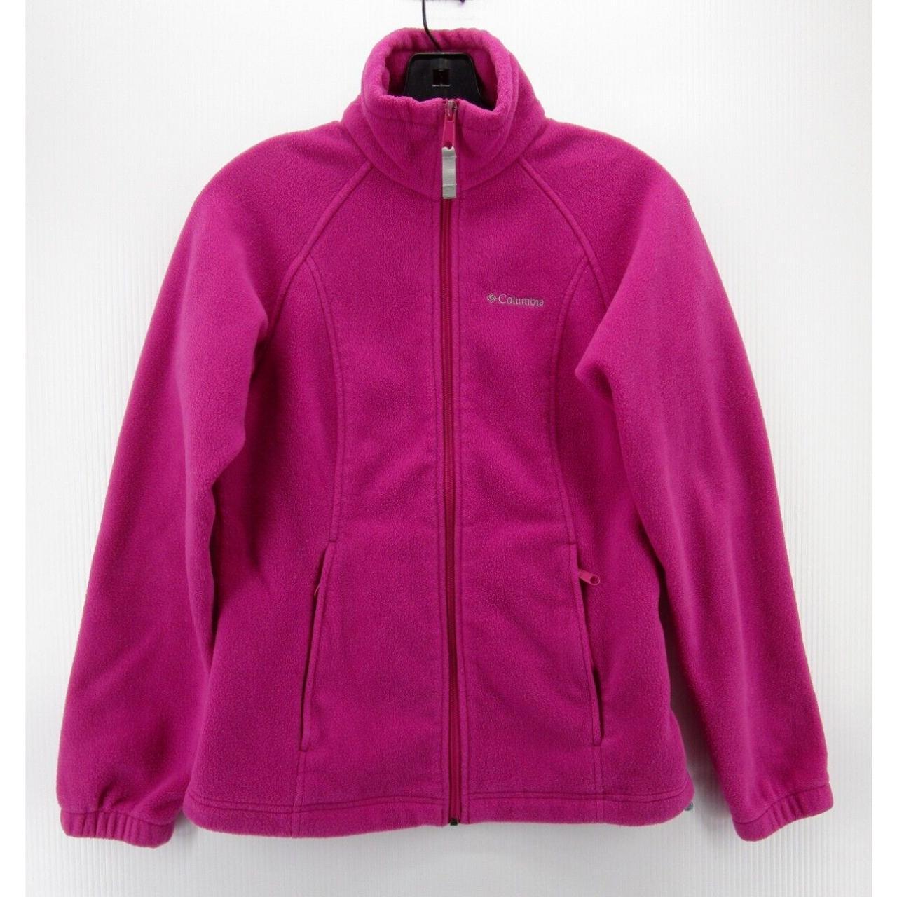 Columbia Jacket Women Small Pink Fleece Full Zip. Depop