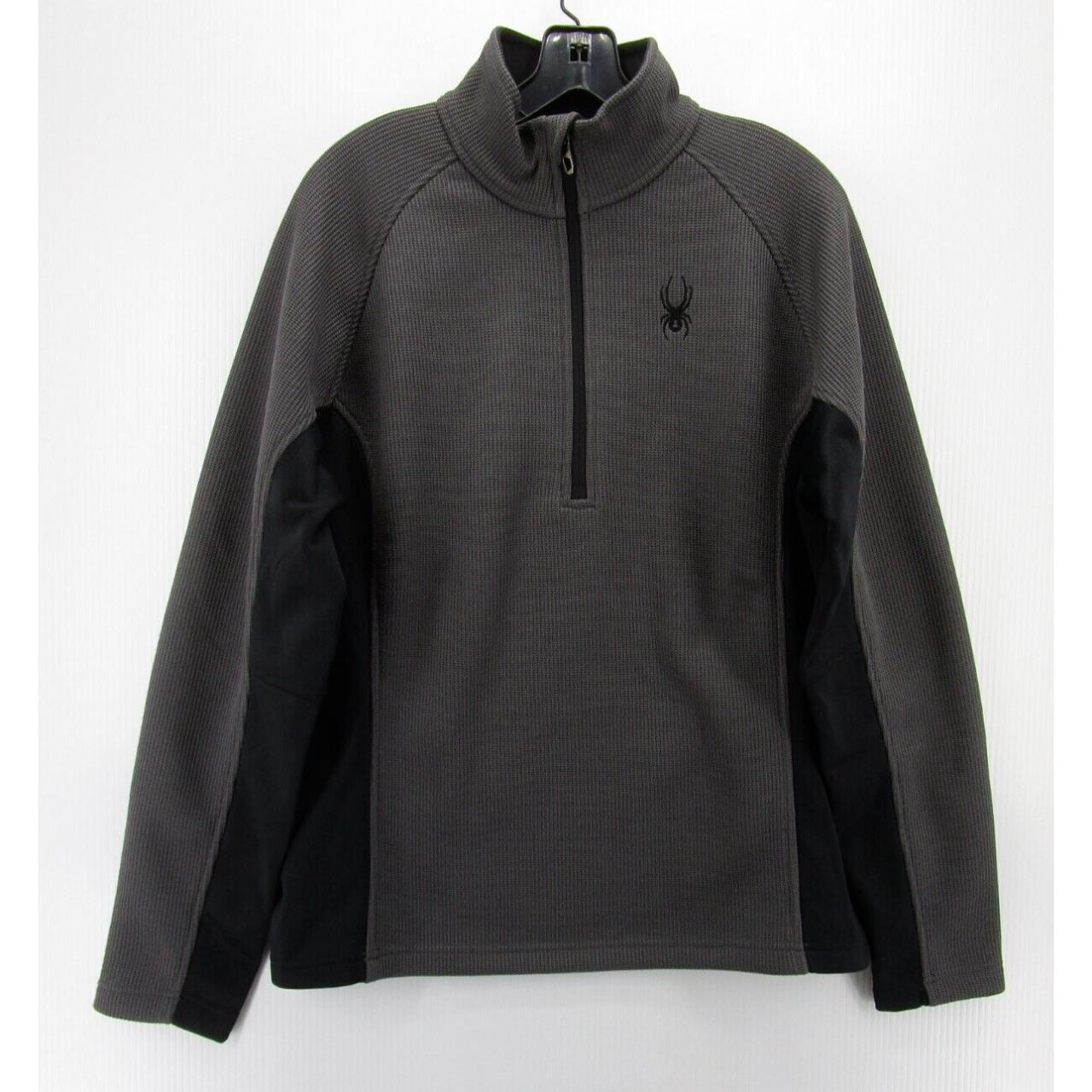 Spyder Jacket Men Medium Gray Black Windbreaker 1/4 | Depop