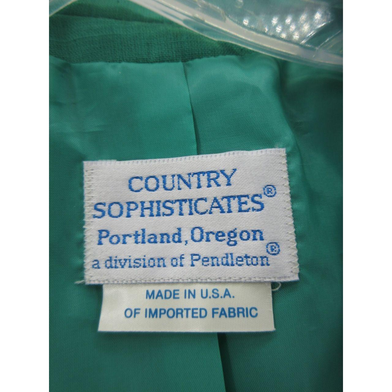 Pendleton Women's Blazer Jacket - Green – VINTAGE… - image 8