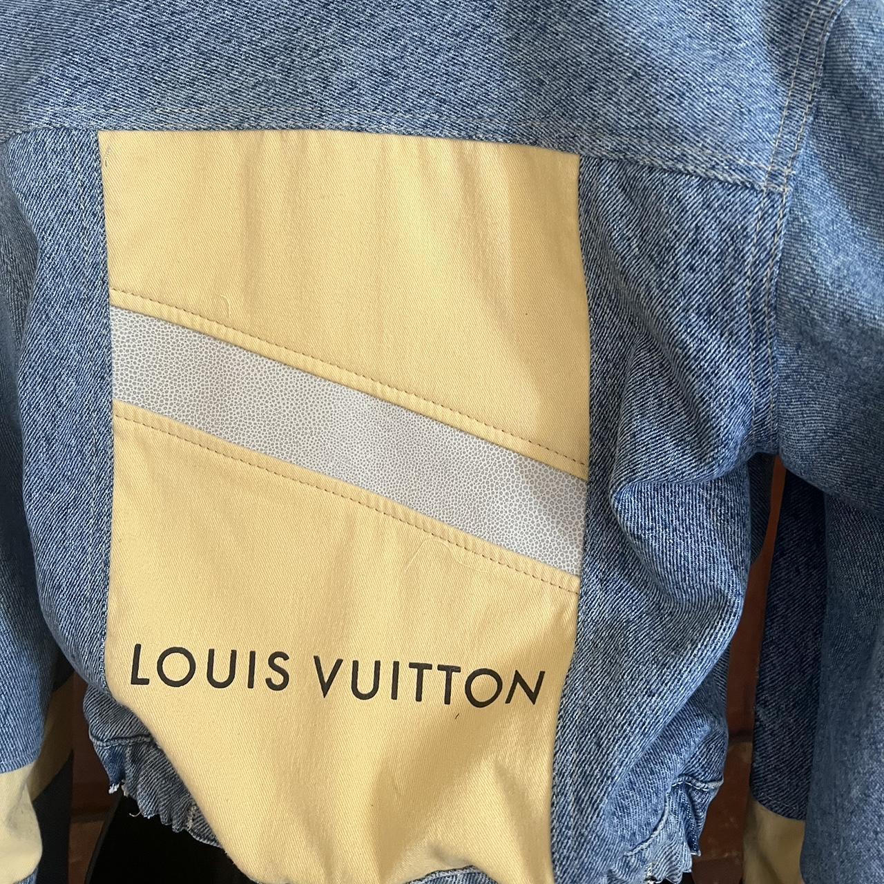 Louis Vuitton Custom Black Denim Jacket 🦇🔱 •Size S - Depop