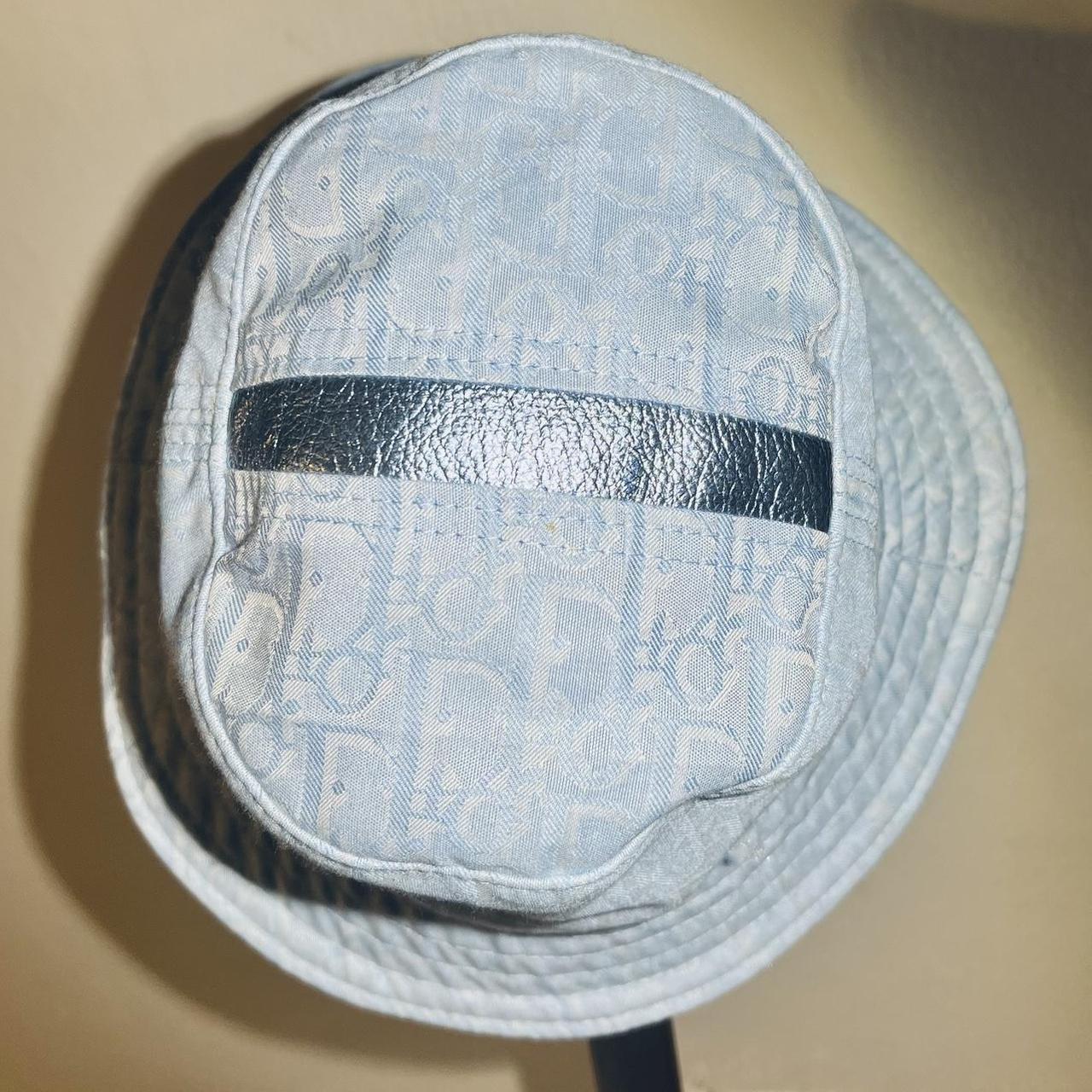 Handmade reversible baby blue bucket hat, made from... Depop