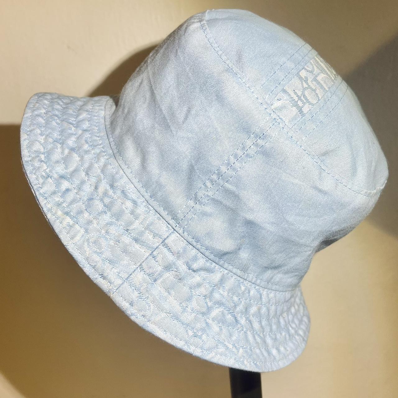 Handmade reversible baby blue bucket hat, made from... Depop