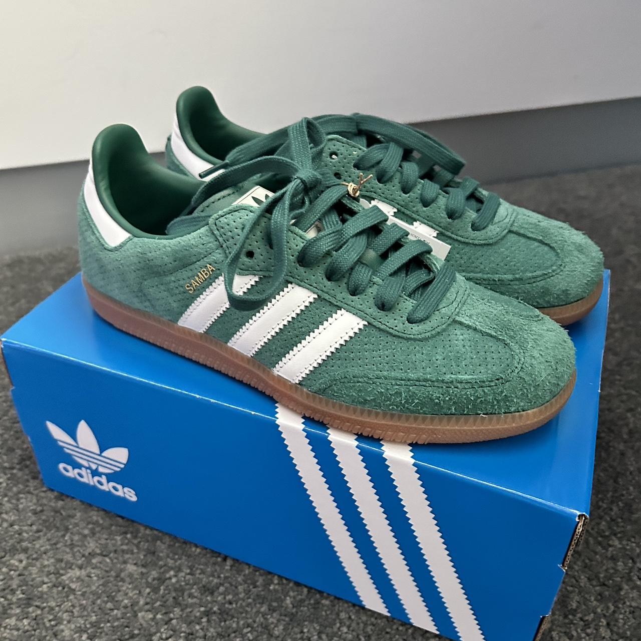 adidas Samba OG Collegiate Green Gum Never Worn,... - Depop