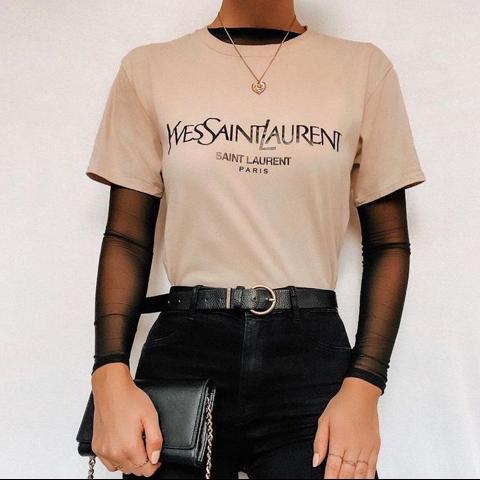 Yves saint laurent t shirt outlet women's