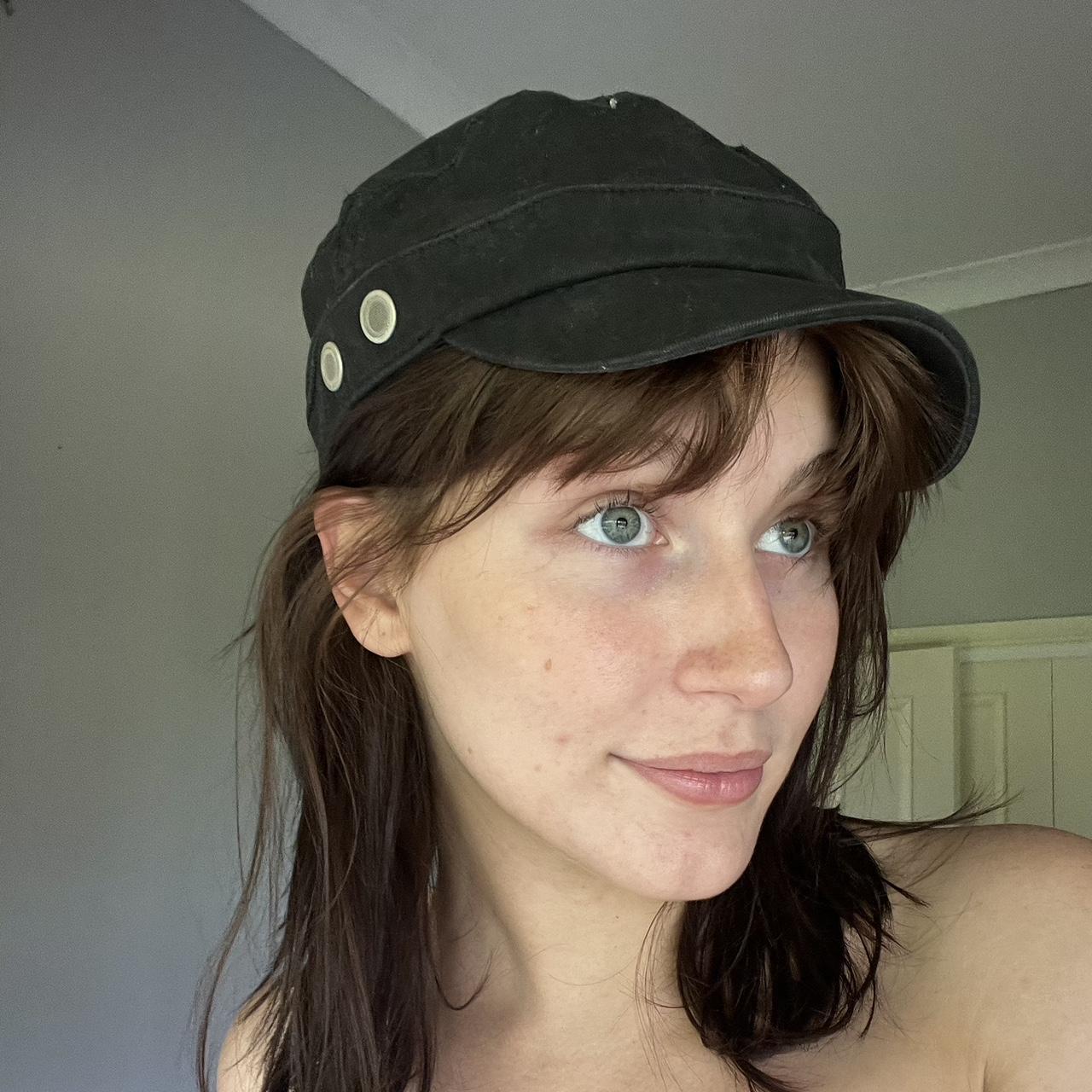 Black 90’s military cap Brand Sportsgirl Depop