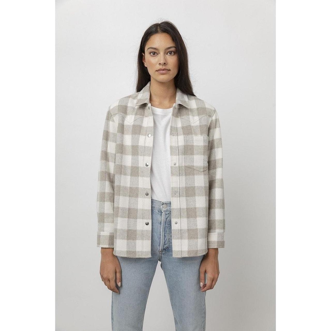 Rails Women's Shacket Jacket - Cream/Grey - M – R… - image 2
