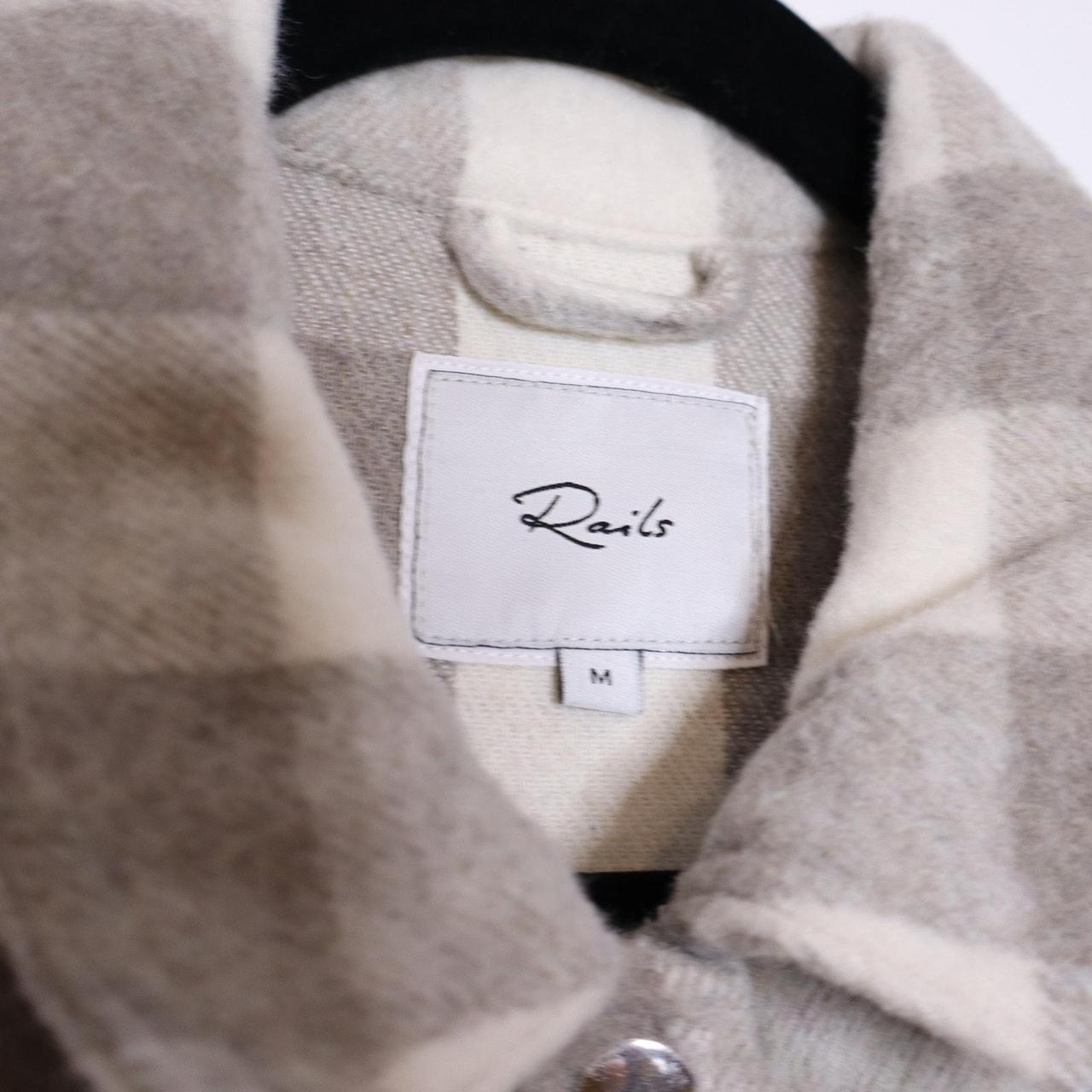 Rails Women's Shacket Jacket - Cream/Grey - M – R… - image 7