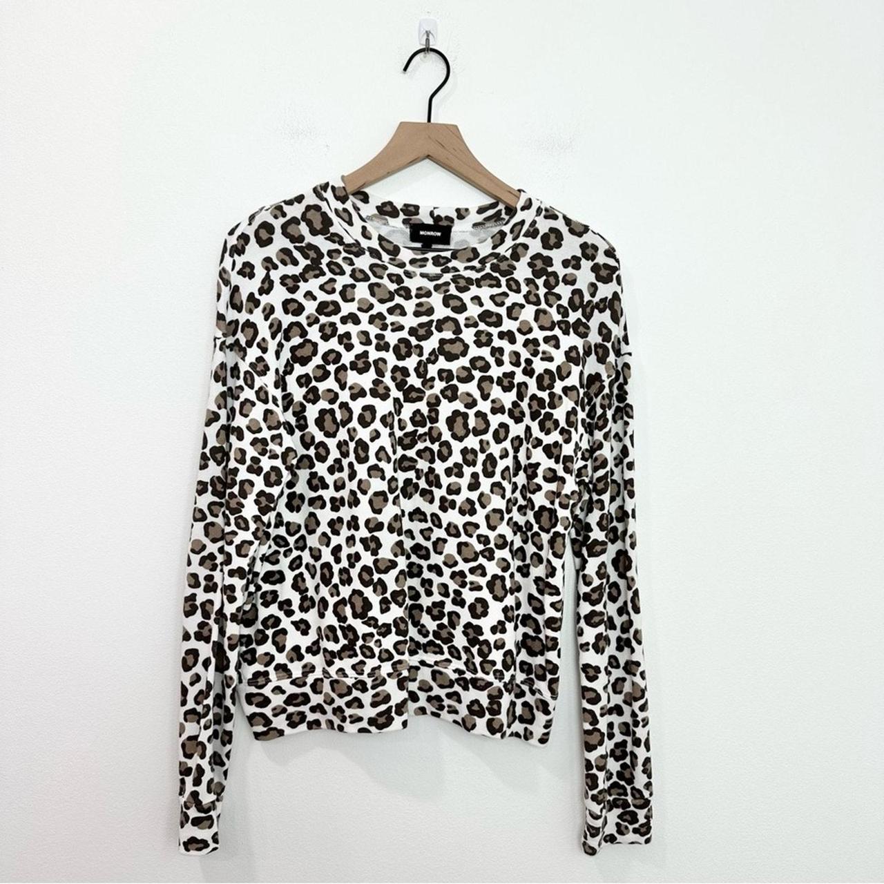 Monrow leopard sweatshirt online