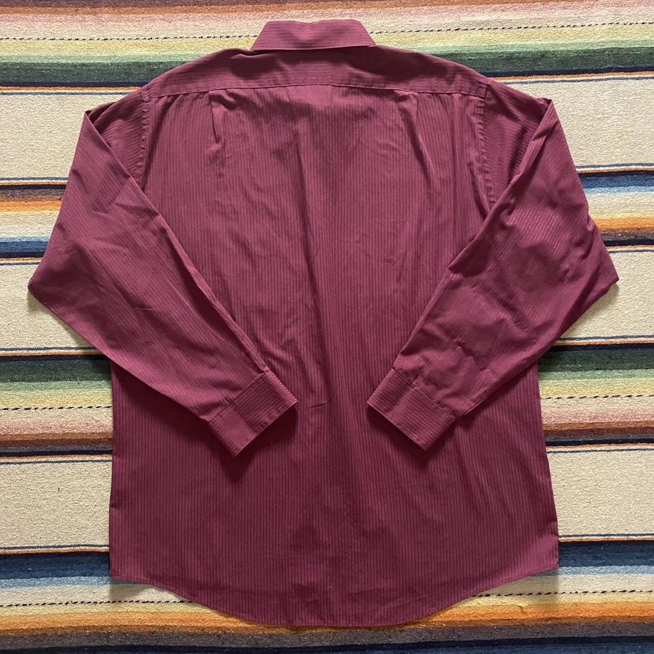 Van Heusen Men's Burgundy Shirt | Depop