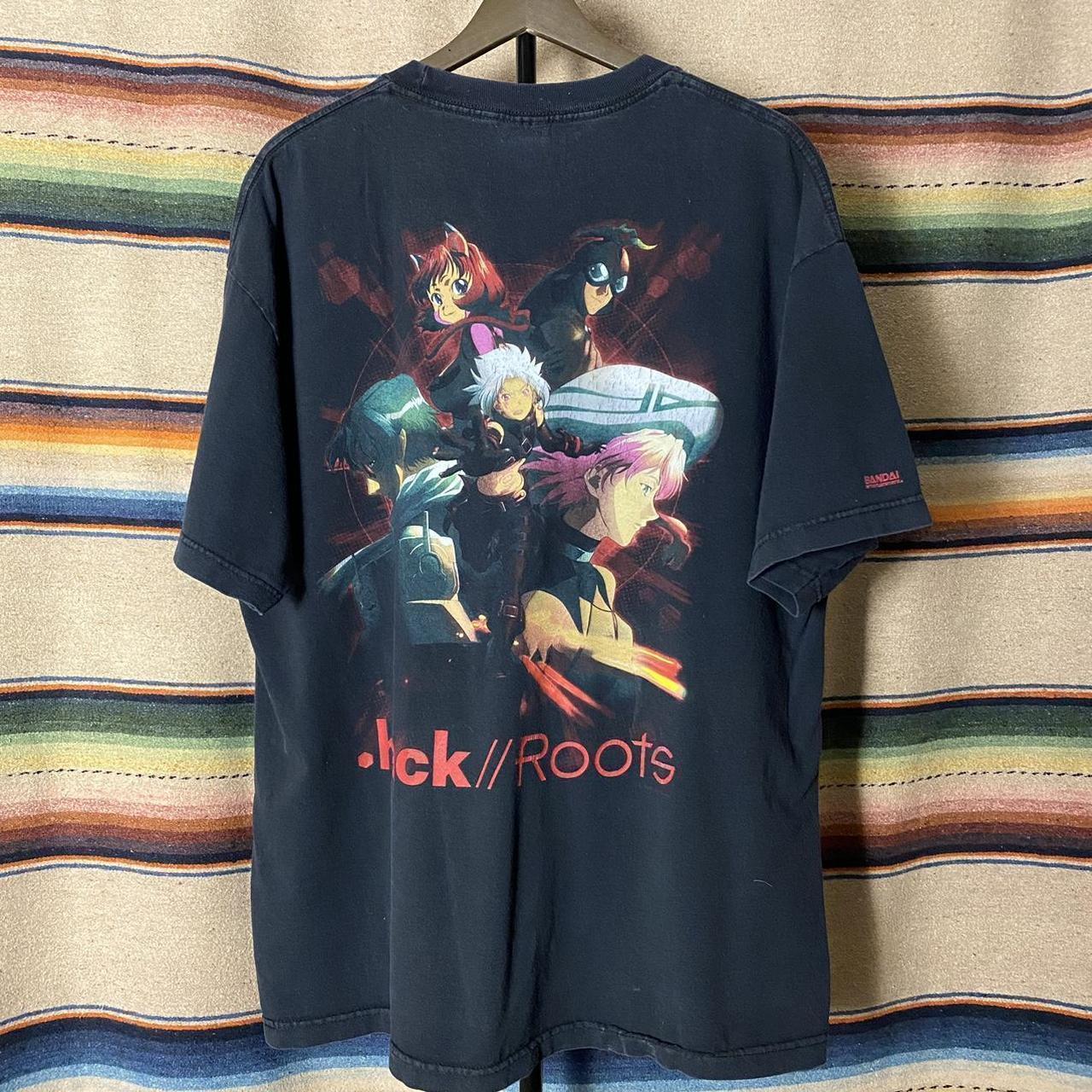 2000s BLACK .HACK/ROOMS ANIME T-SHIRT Has bleach... - Depop