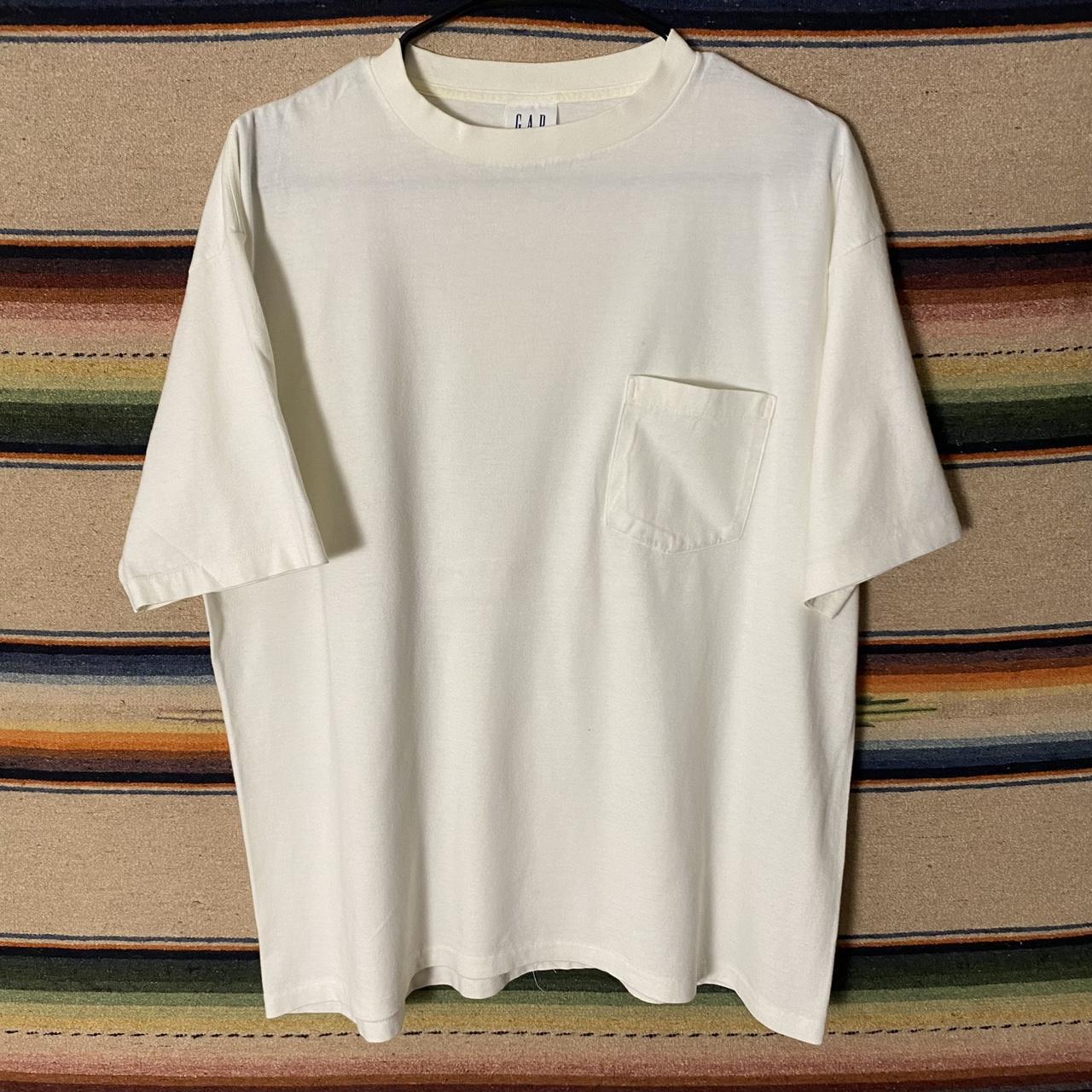 VINTAGE 90'S GAP BOXY WHITE BLANK T SHIRT (the... - Depop