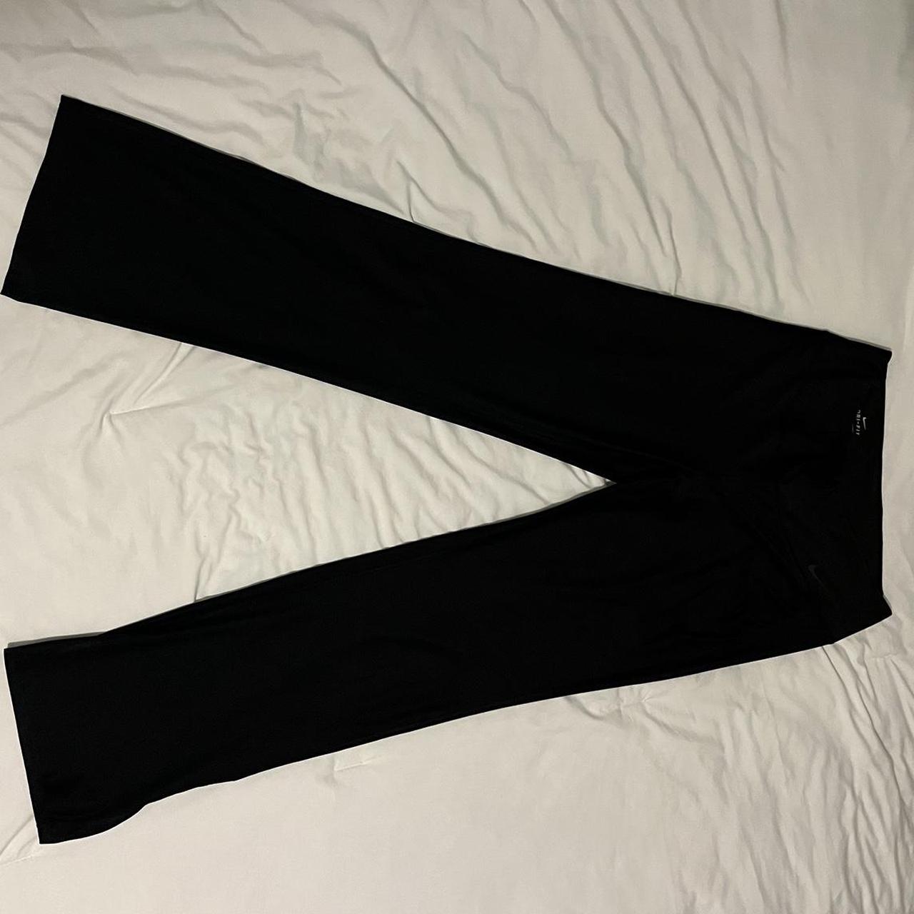 Super cute y2k black Nike wide leg leggings Giving... - Depop