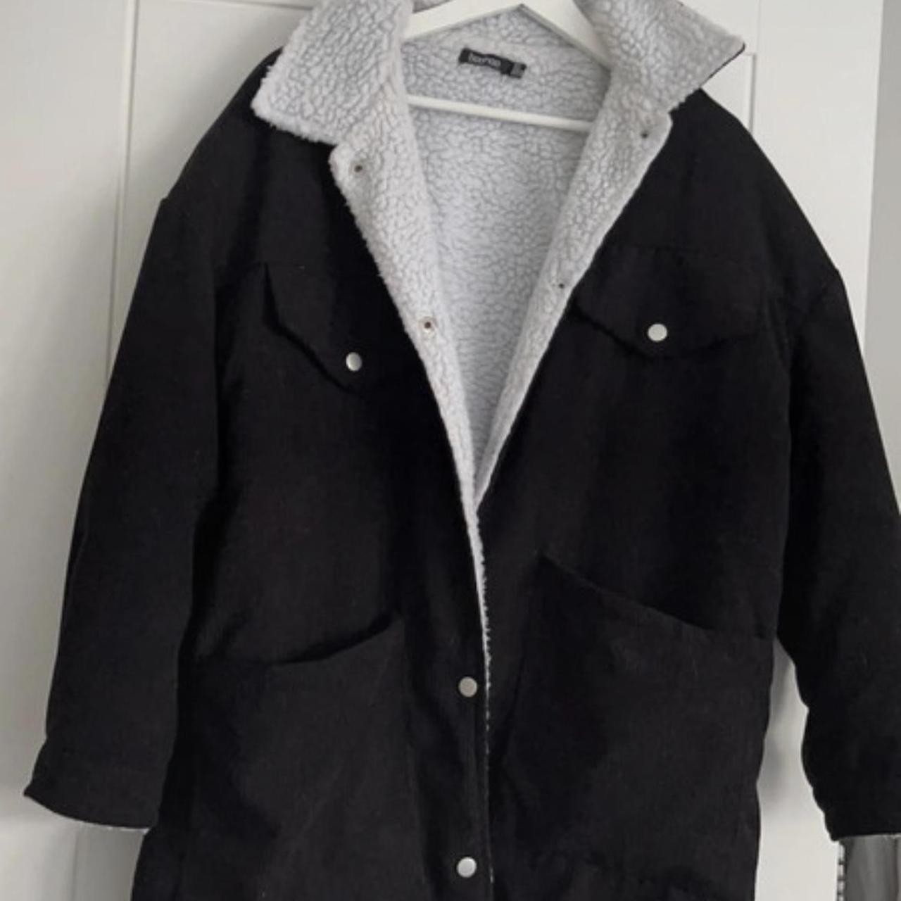 Boohoo Black Oversized Jacket Size 8 Great... Depop