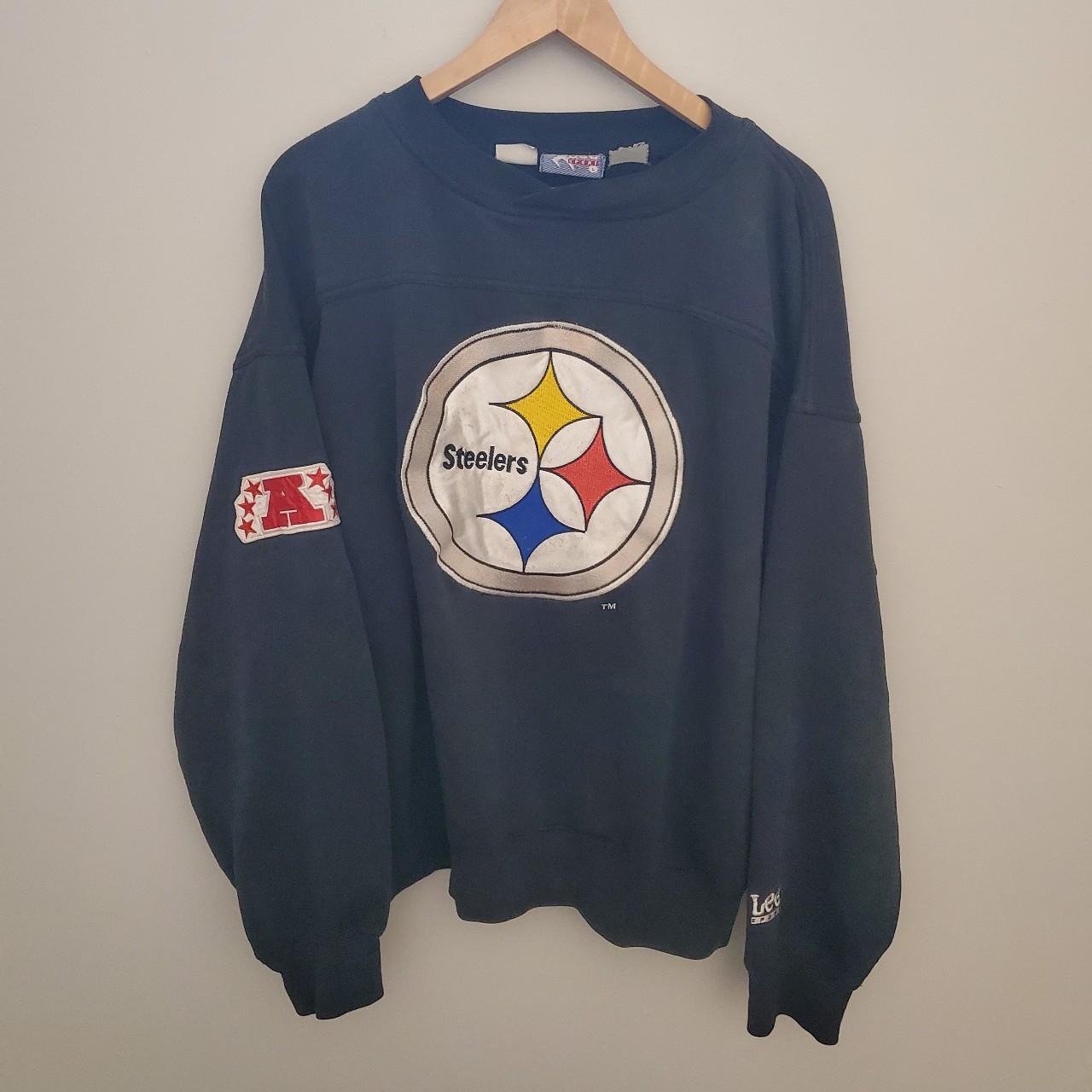 Vintage 90s Steelers Crewneck Size Large 24 inches... - Depop