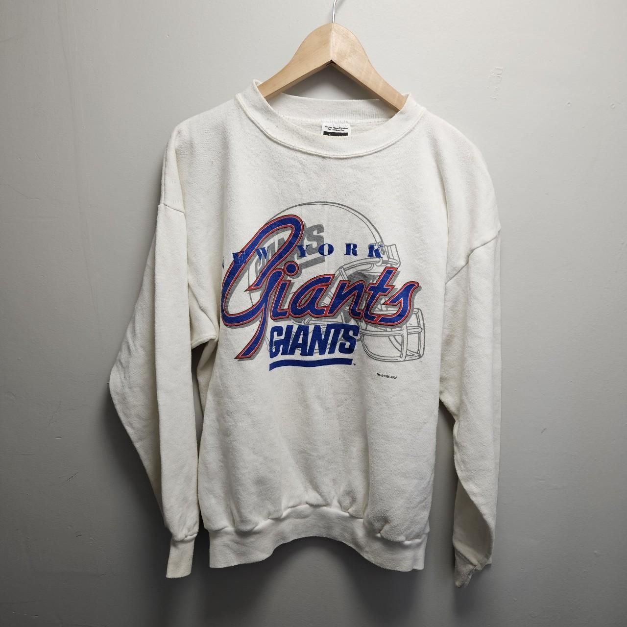 Vintage 90's New York Giants White Long Sleeve - Depop