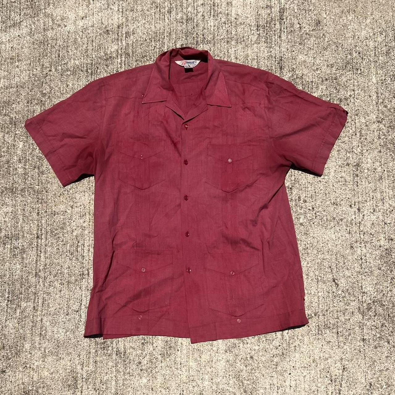 Vintage 70s button-up casual shirt -condition:... - Depop