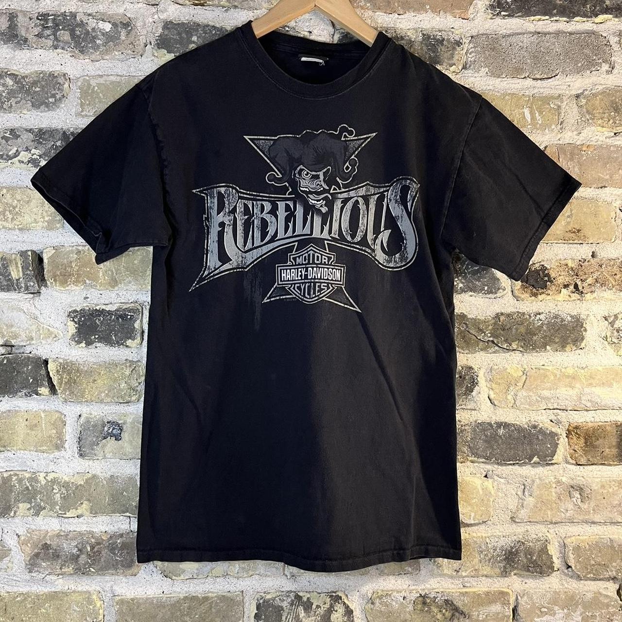 Harley Davidson Men's Black and Grey T-shirt