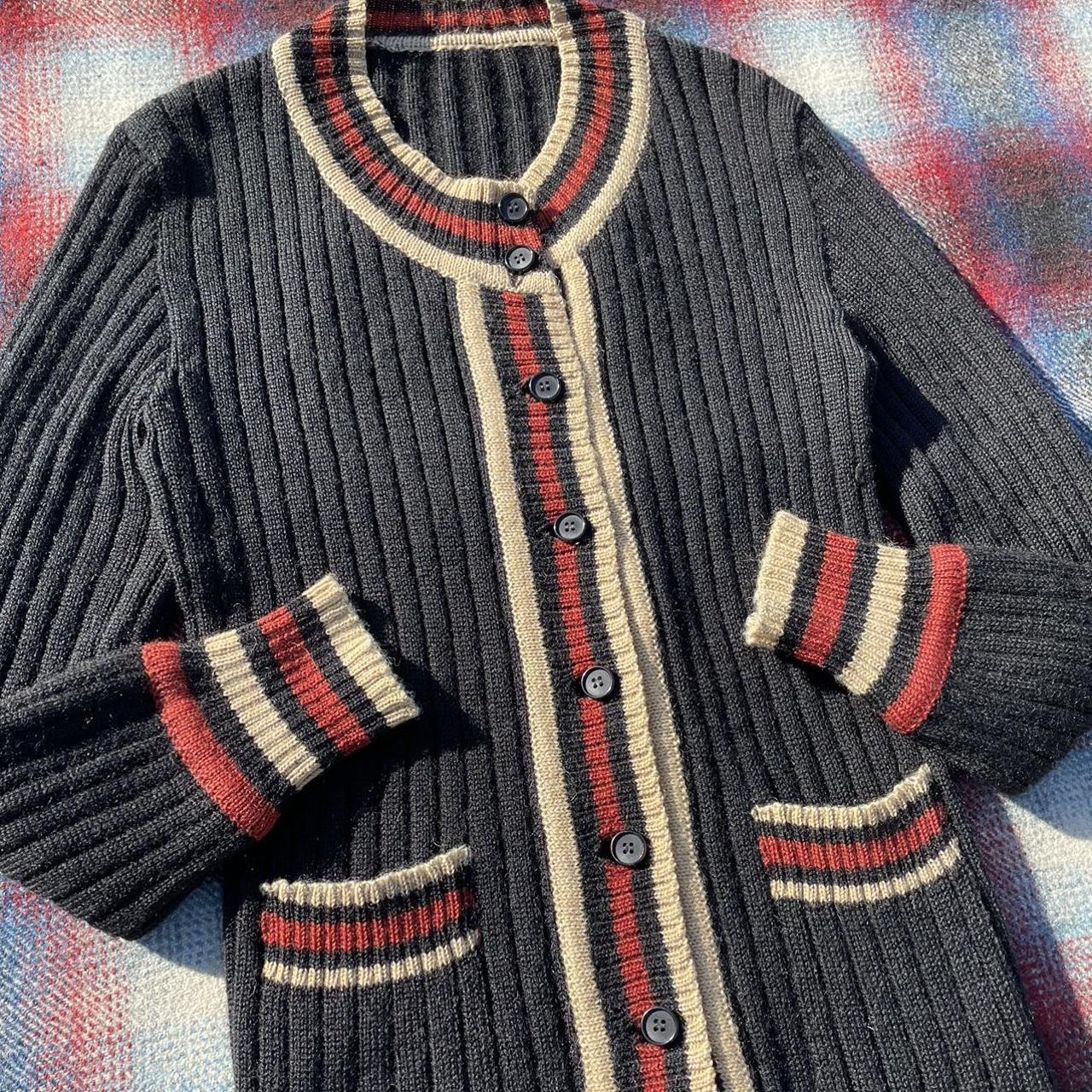 Late 60s/Early 70s Acrylic Cardigan Sweater Super... - Depop