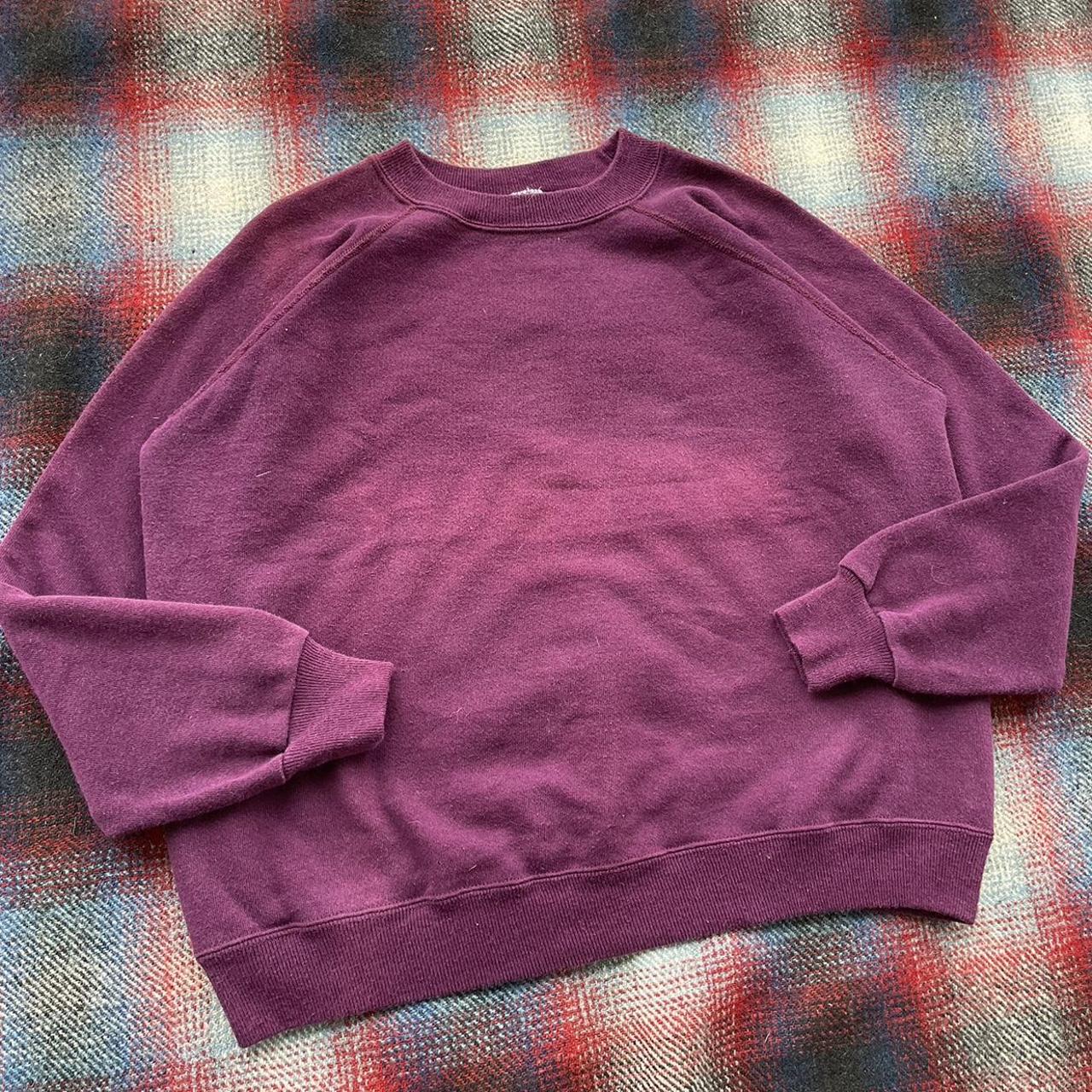 hanes purple sweatshirt