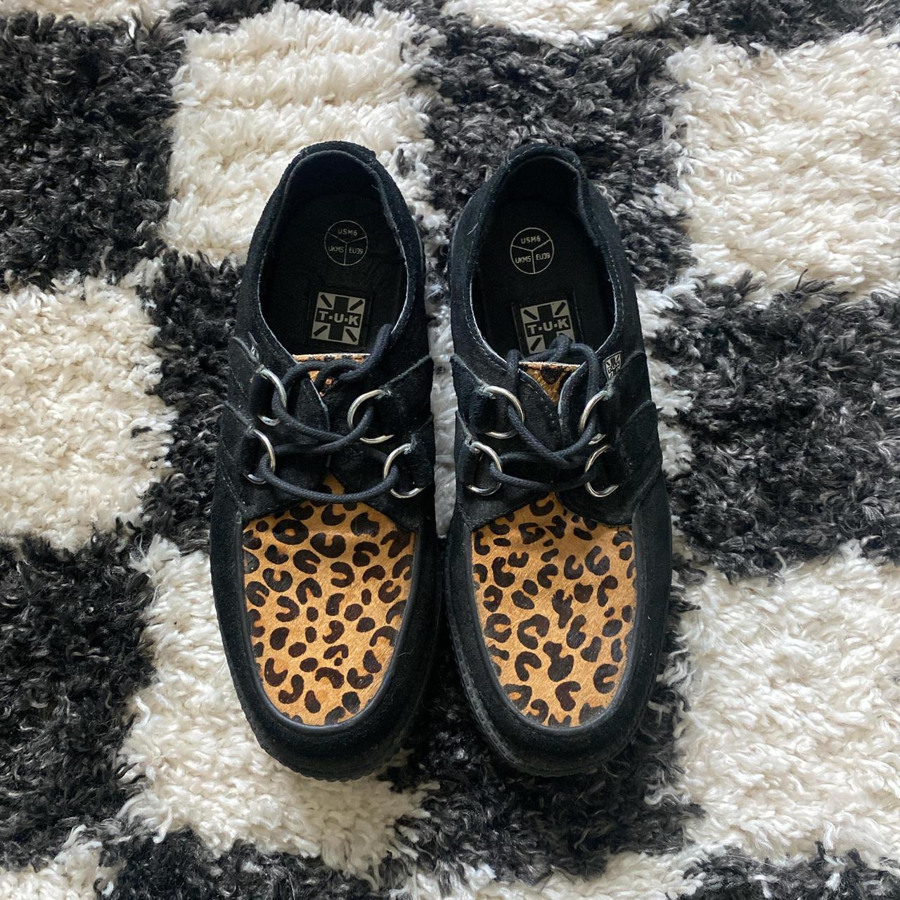 T.U.K Leopard Creepers. Brand new just has some... - Depop