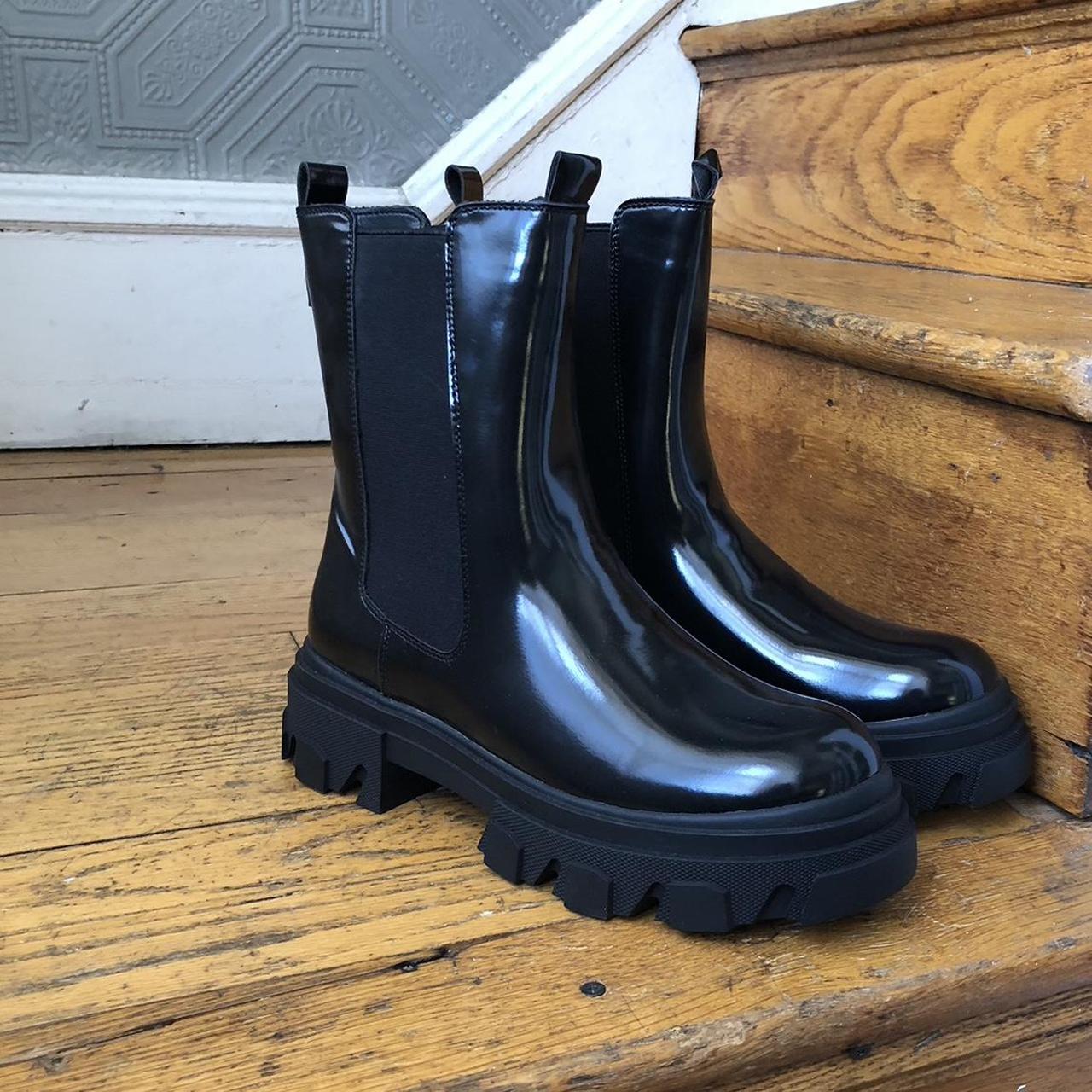 Dream Paris Chelsea style rain boots- black. Never... - Depop