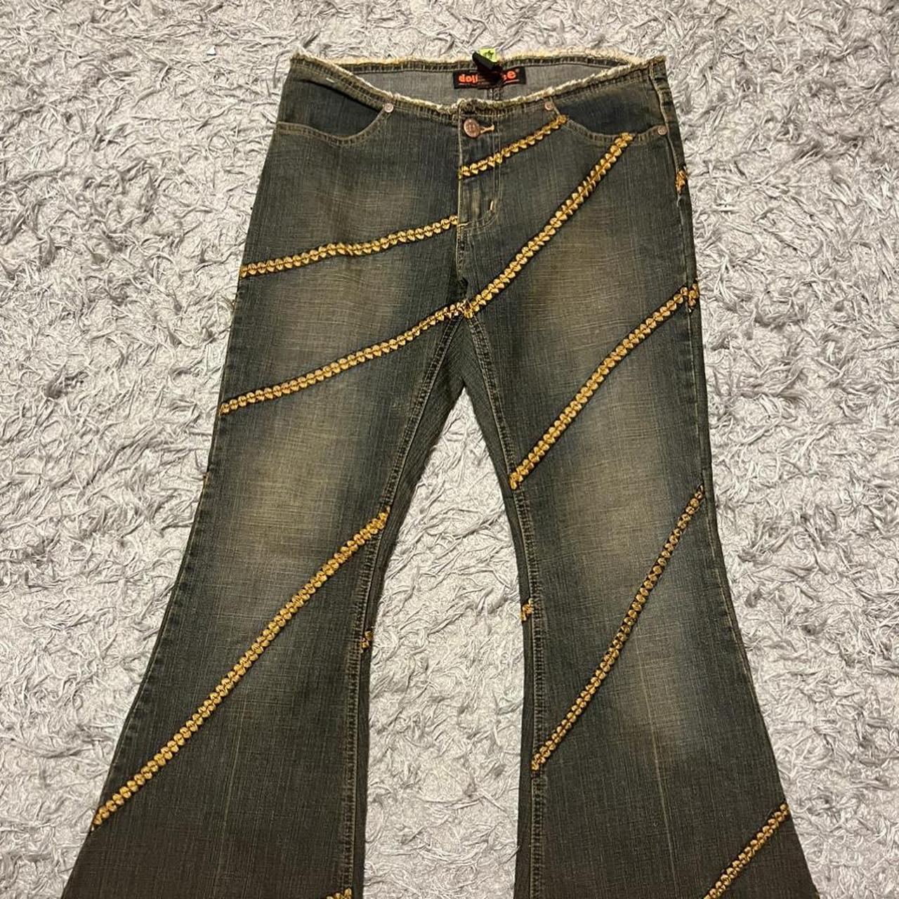 Dollhouse Women's Gold and Blue Jeans