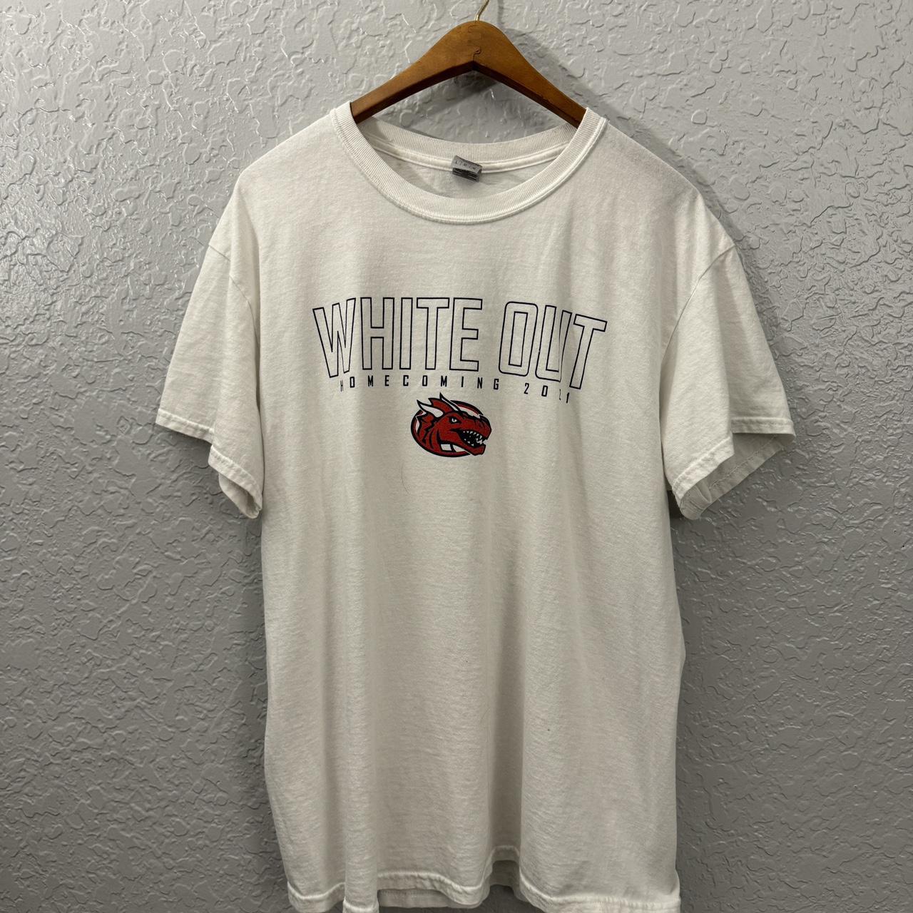 White white out Tshirt Gildan large Depop