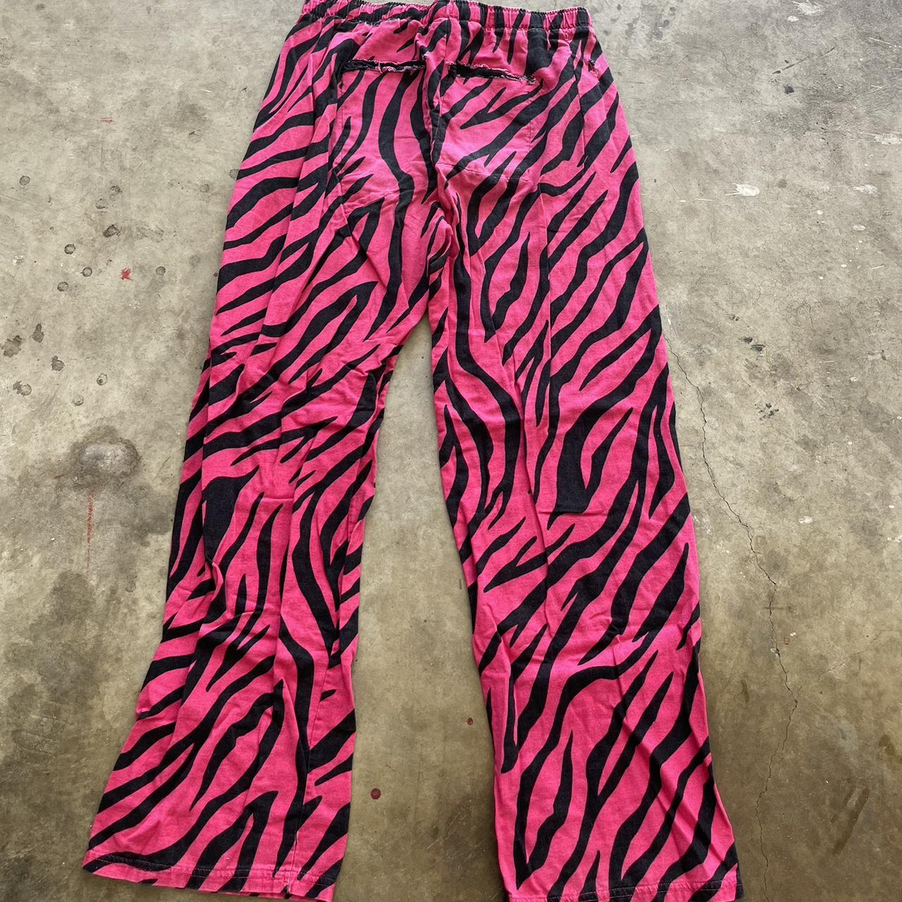 Y2k Zebra pink pjs #emo #grunge #y2k #vintage... - Depop