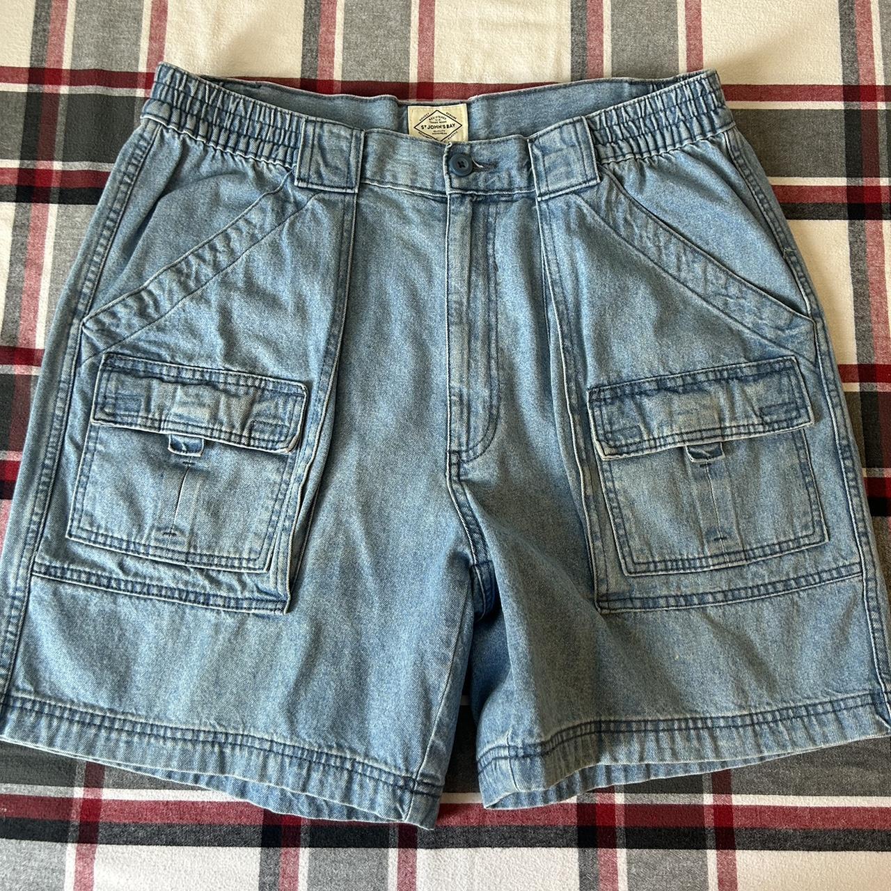 Y2K St. John bay cargo jean shorts Jorts Size 34 - Depop