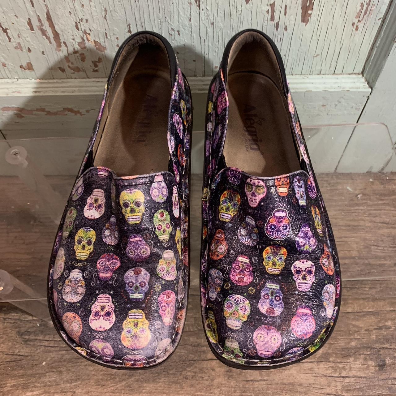 Alegria retailer sugar skull clogs