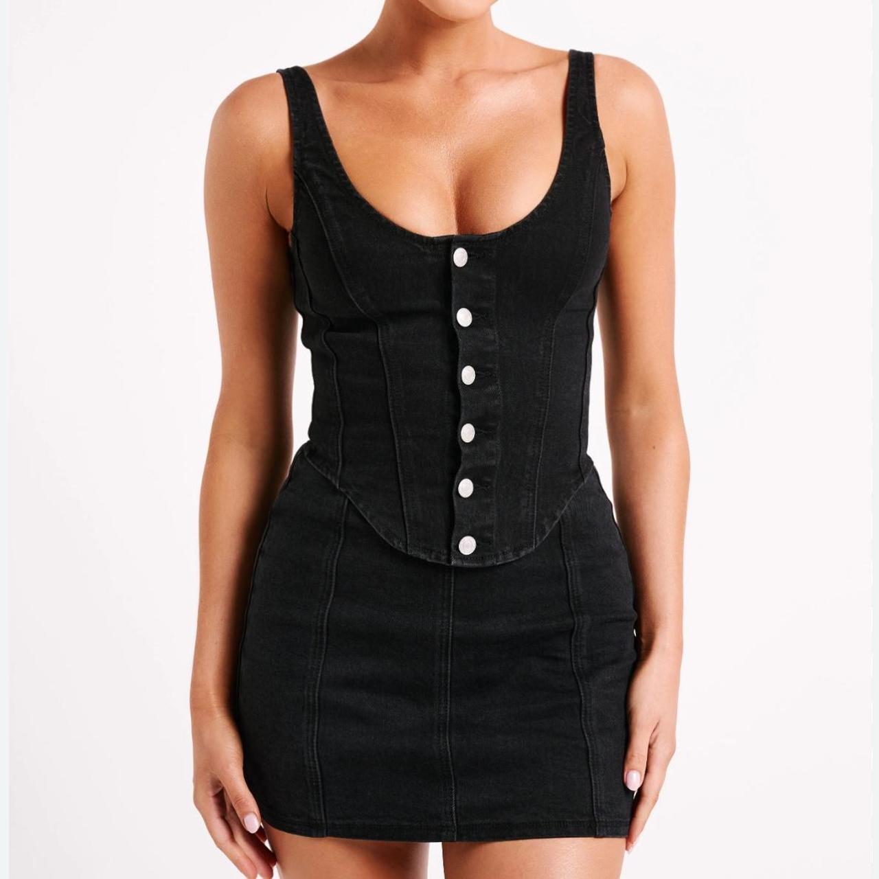 Delaney Corset Bustier - Black - MESHKI